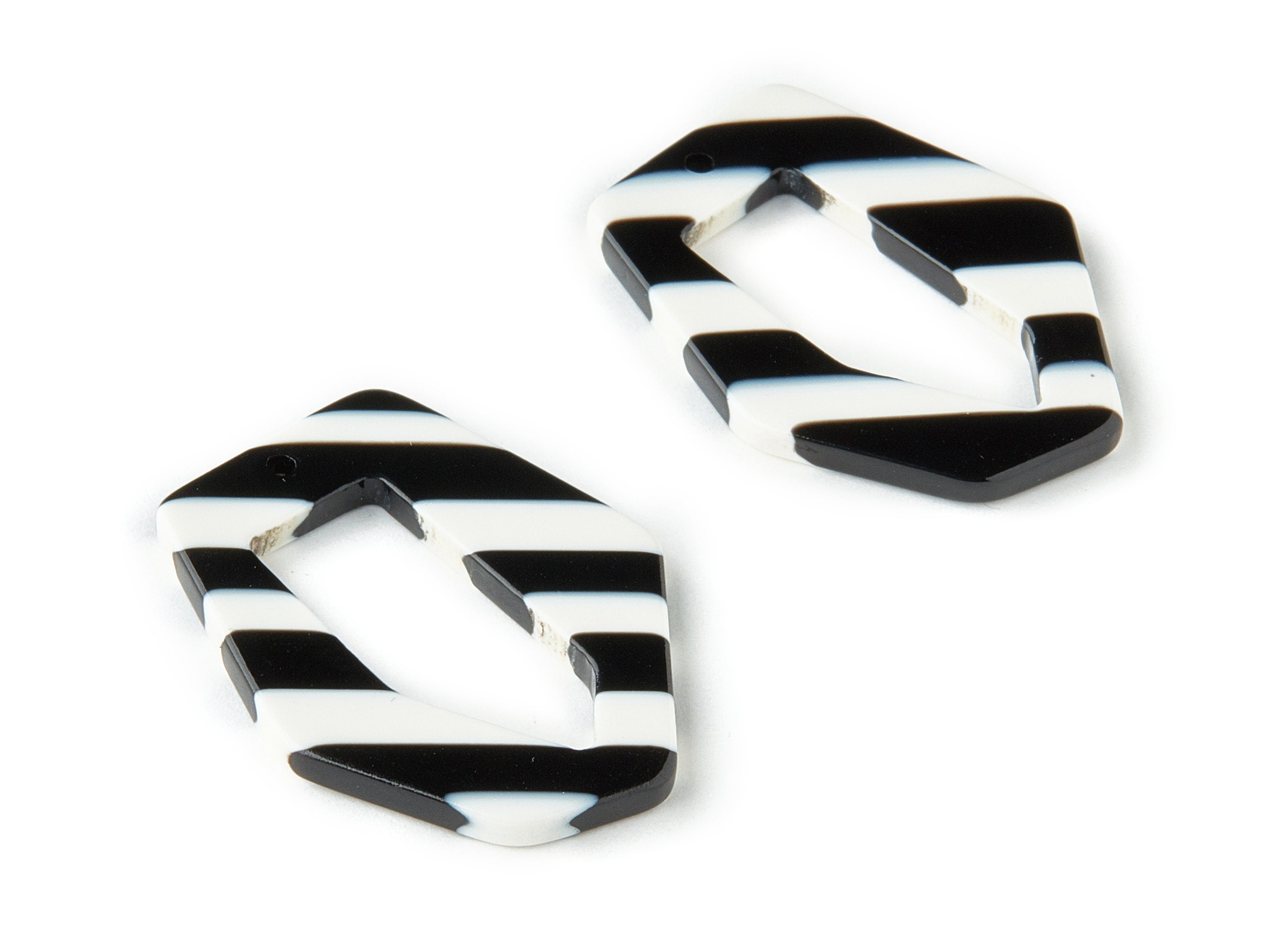 Acetate Geometric Charms - Hexagon Earrings and Pendant - Earring Findings -  Color Code: A64 - 34.33x27.53x2.65mm - AC1179-A64 - DOMEDBAZAAR