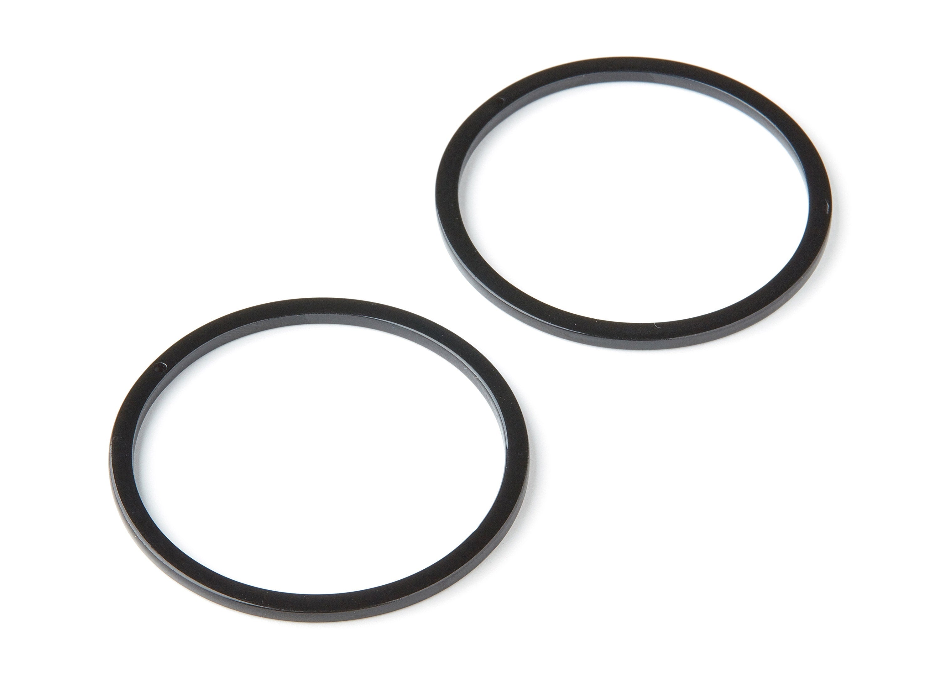 Acetate Hoop Earrings Charms - Circle Shaped Pendant - 1 Hole - Earring Findings - Jewelry Supplies - 54.5x54.5x2.85mm - AC1159D - DOMEDBAZAAR
