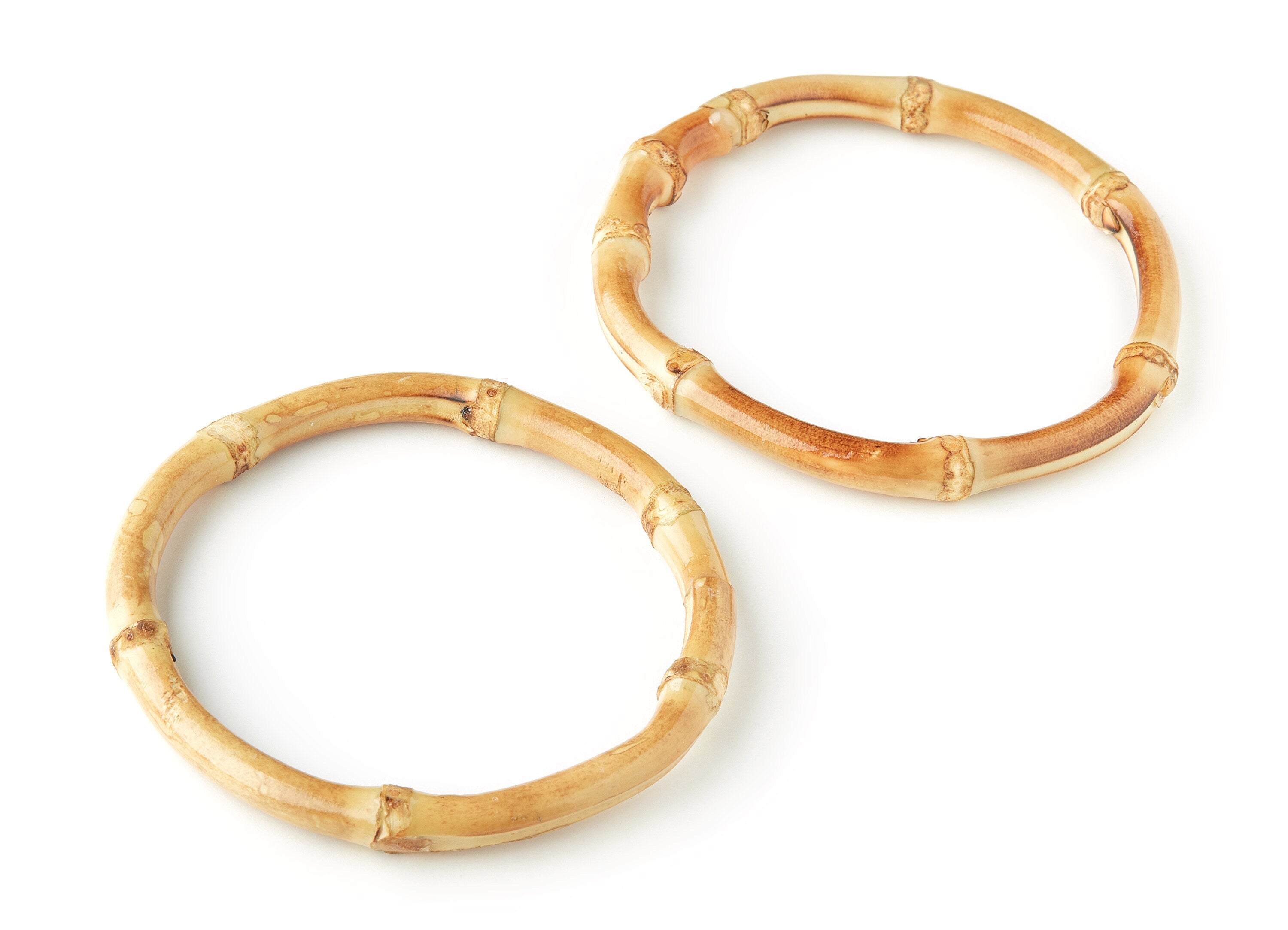 Natural Bamboo Hoop Charms - Circle Bamboo Earrings and Pendant - Earring Findings - Handwoven jewelery - 85x85x6.7mm - RT1204 - DOMEDBAZAAR