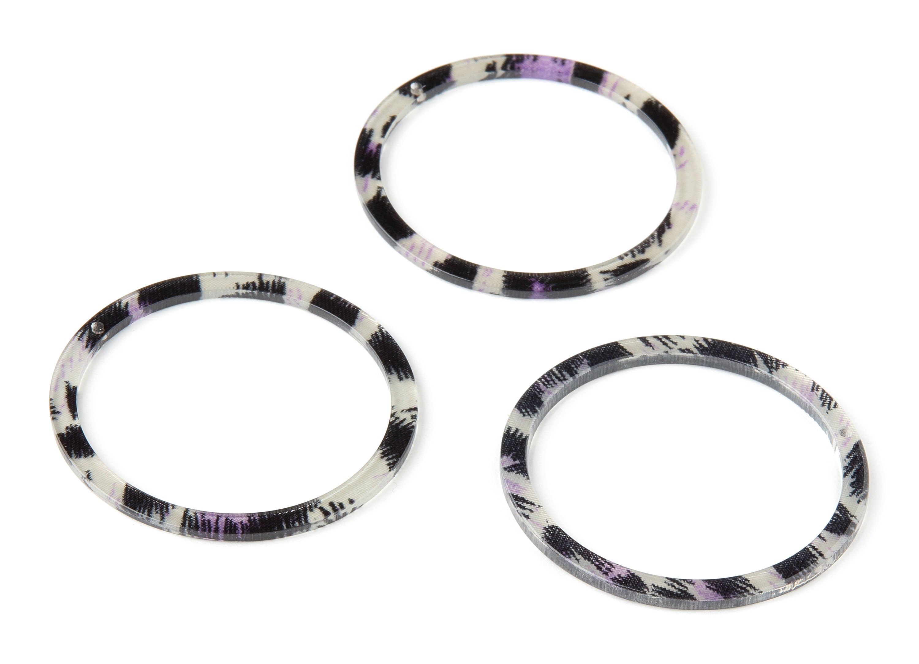 Acetate Circle Charms - Circle Earrings and Pendant - Earring Findings - 1 Hole - Color Code: A296 - 44.52x44.52x2.47mm - AC1126-A296 - DOMEDBAZAAR