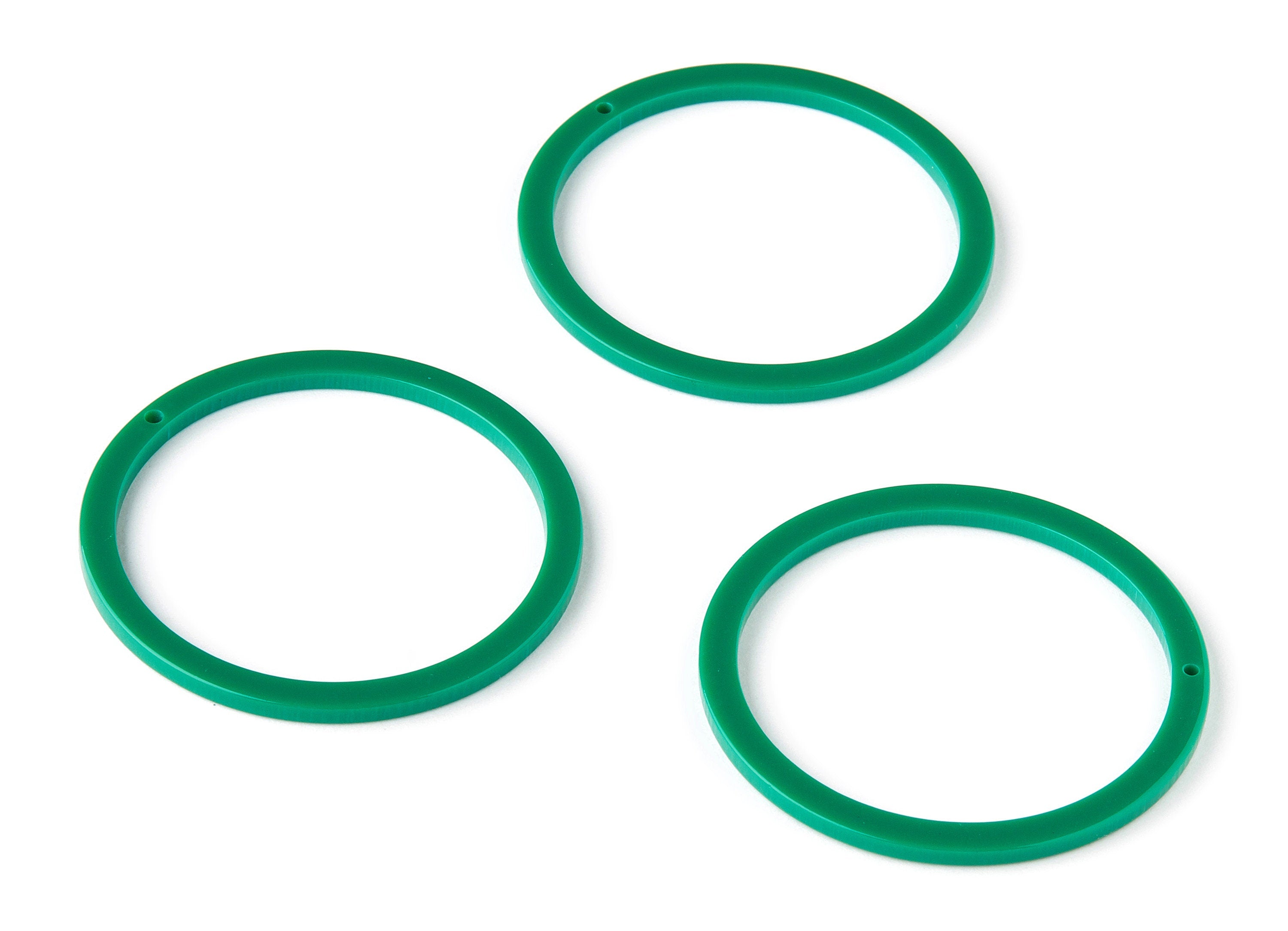 Acrylic Circle Charms - Circle Earrings and Pendant - Earring Findings - 1 Hole - Color Code: A346 - 44.52x44.52x2.47mm - AC1126-A346 - DOMEDBAZAAR