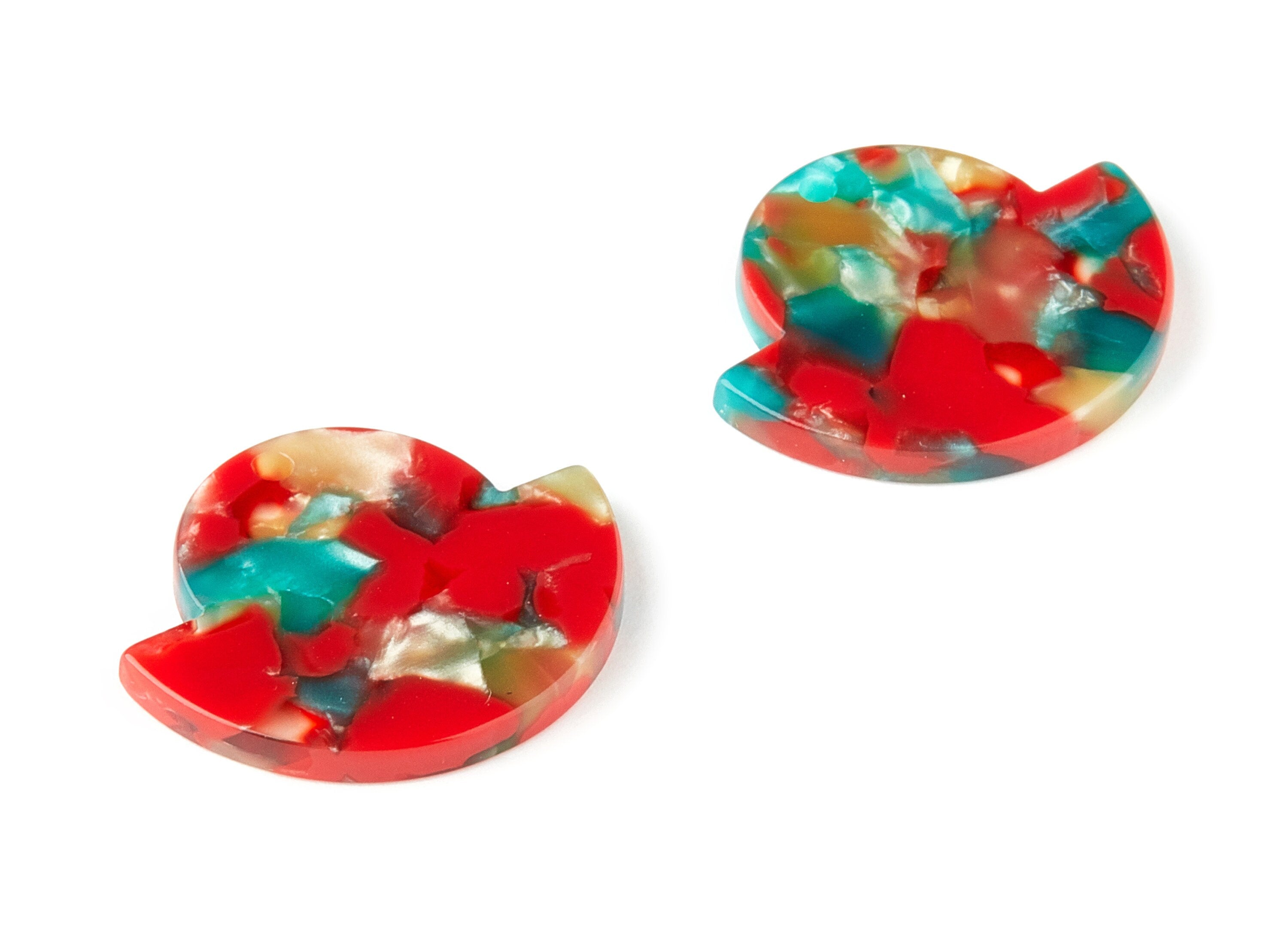 Acetate Geometric Charms - Geometric Earrings and Pendant - Earring Findings - Color Code:A46- 28.74x23.58x2.79mm - AC1338 - A46 - DOMEDBAZAAR