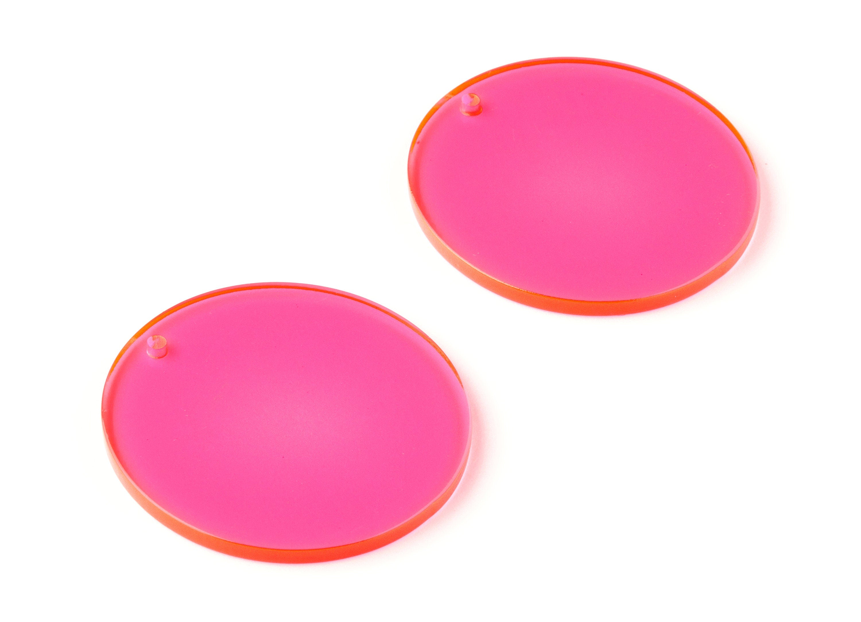 Acrylic Round Charms - Coin Earrings and Pendant - Earring Findings - Jewelry Supplys - Color Code: A295 - 34.02x34.02x2.38mm - AC1135-A295 - DOMEDBAZAAR