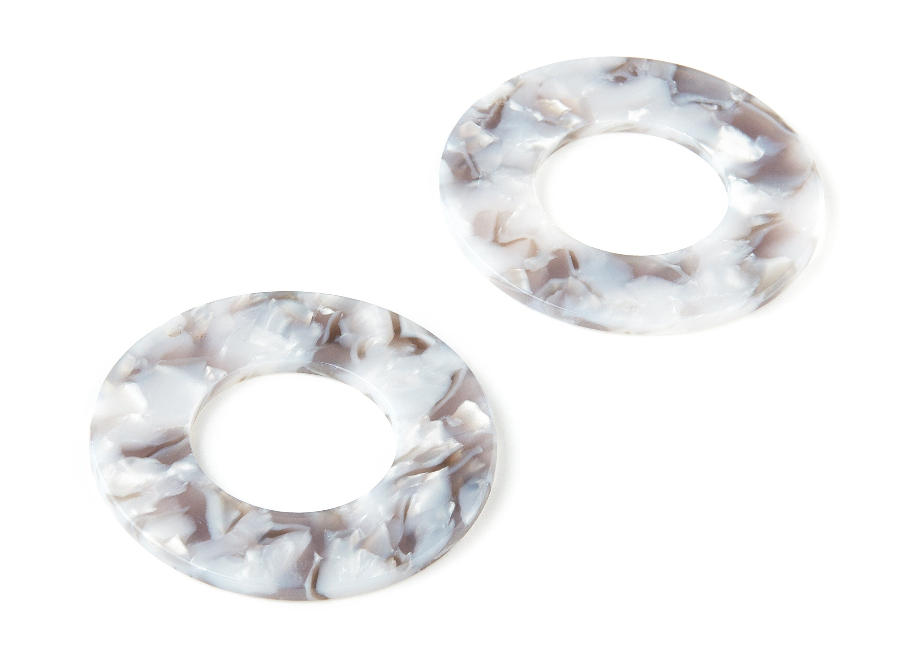 Acetate Circle Charms - Round Earrings and Pendant - Earring Findings - 1 Hole - Color Code: A347 - 47.84x47.84x2.51mm - AC1660-A347 - DOMEDBAZAAR