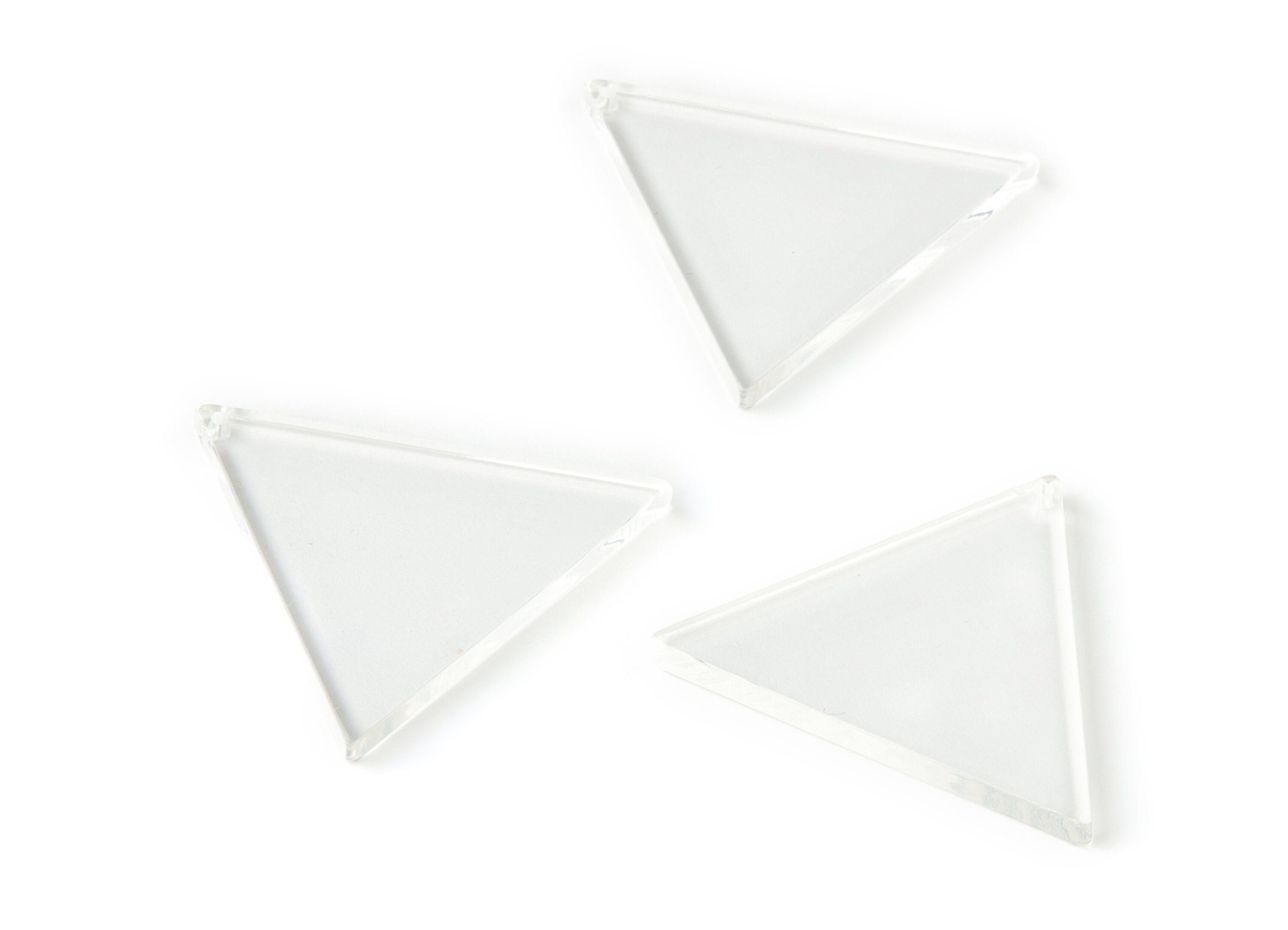 Acrylic Triangle Charms - Triangle Earrings and Pendant - Earring Findings - Color Code: A63 - 36.96x32.33x3.03mm - AC1666-A63 - DOMEDBAZAAR
