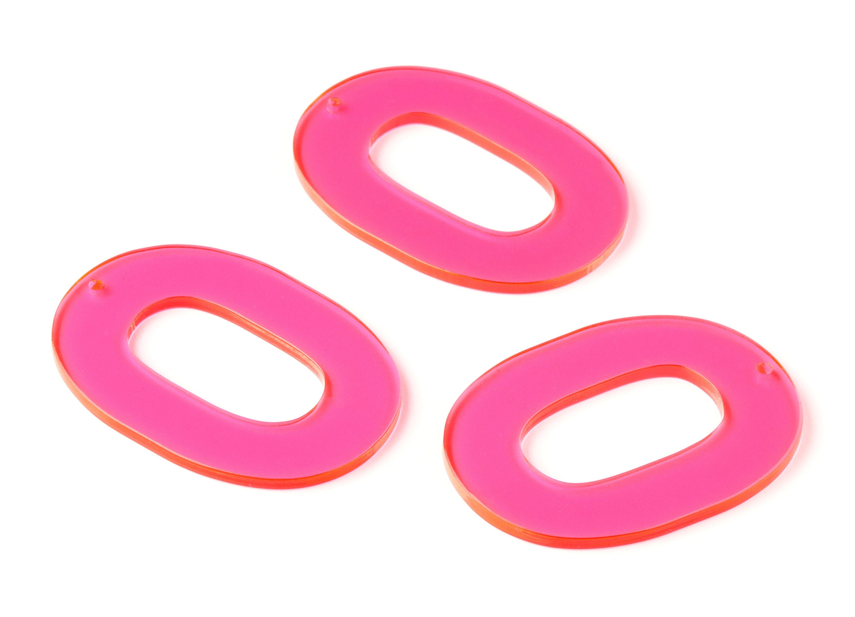 Acrylic Oval Charms - Oval Earrings and Pendant - Earring Findings - Jewelry Supplys - Color Code:A295 - 46.74x34.38x2.58mm - AC1065-A295 - DOMEDBAZAAR