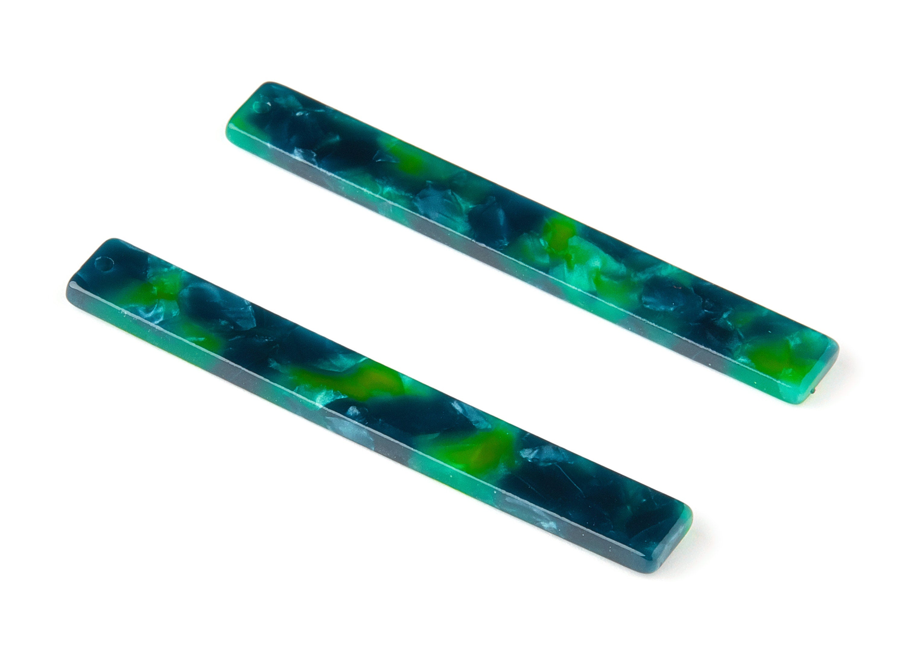 Acetate Stick Charms - Bar Earrings and Pendant - Earring Findings - Jewelry Supplys - Color Code: A13 - 59.7x7.8x2.5mm - AC1049-A13 - DOMEDBAZAAR