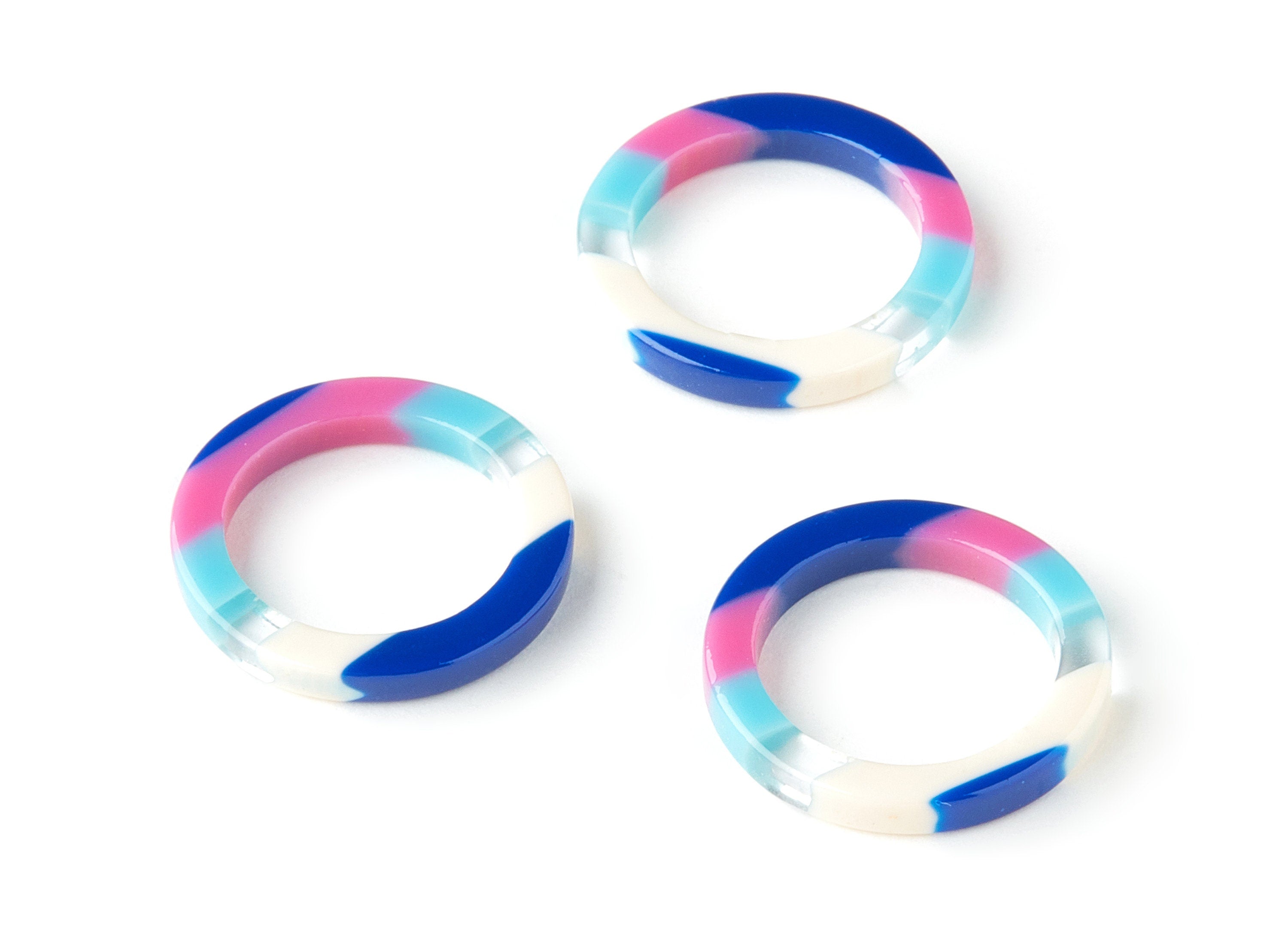 Acetate Circle Charms - Circle Earrings and Pendant - Earring Findings - Color Code: A109 - 19.1x19.1x2.75mm - AC1196-A109 - DOMEDBAZAAR