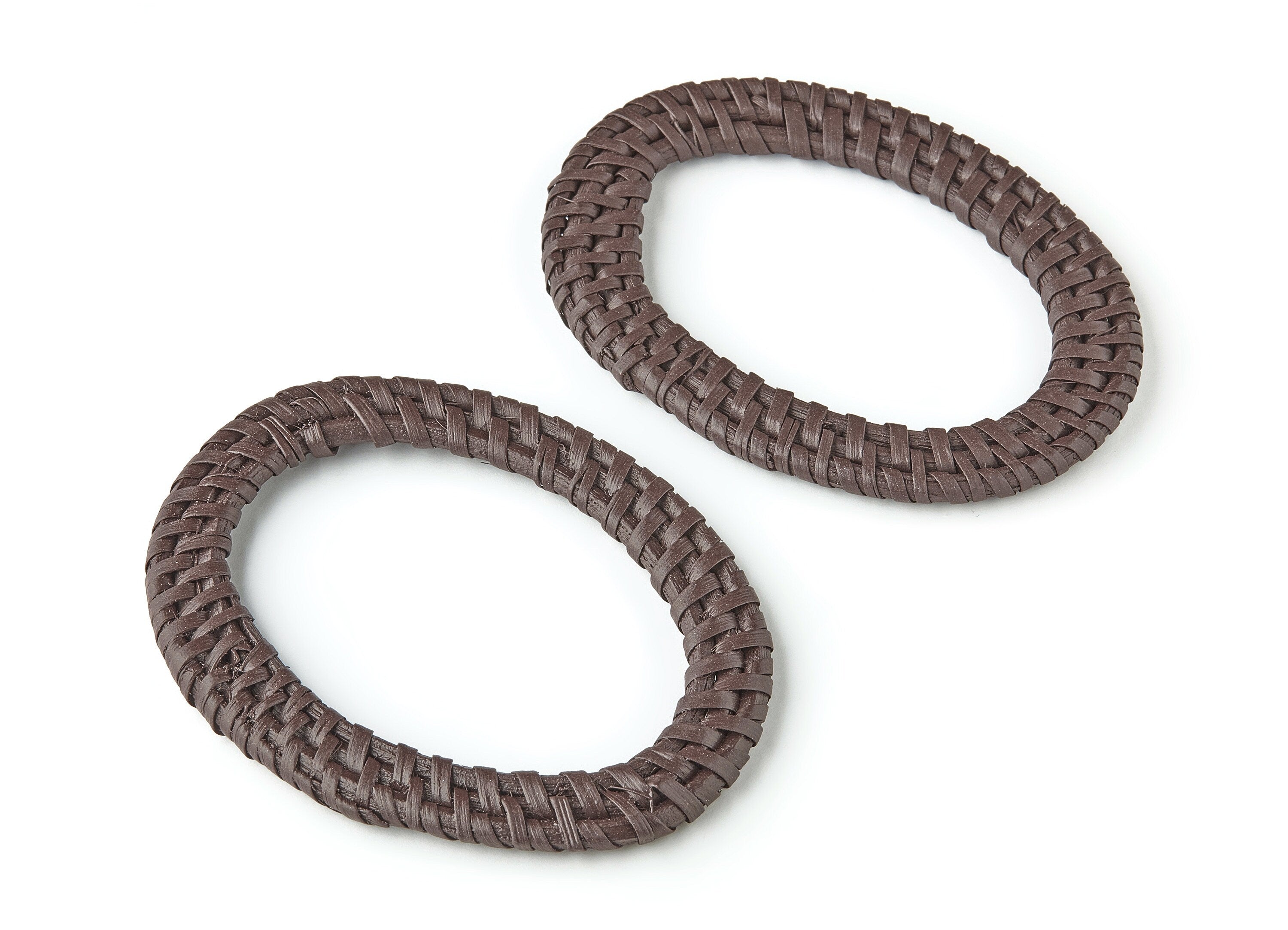 Handwoven Rattan Oval Charms - Oval Rattan Earrings and Pendant - Wooden Straw Earrings - Jewelry Handmade - 90.92x72.15x4.72mm - RT1249 - DOMEDBAZAAR