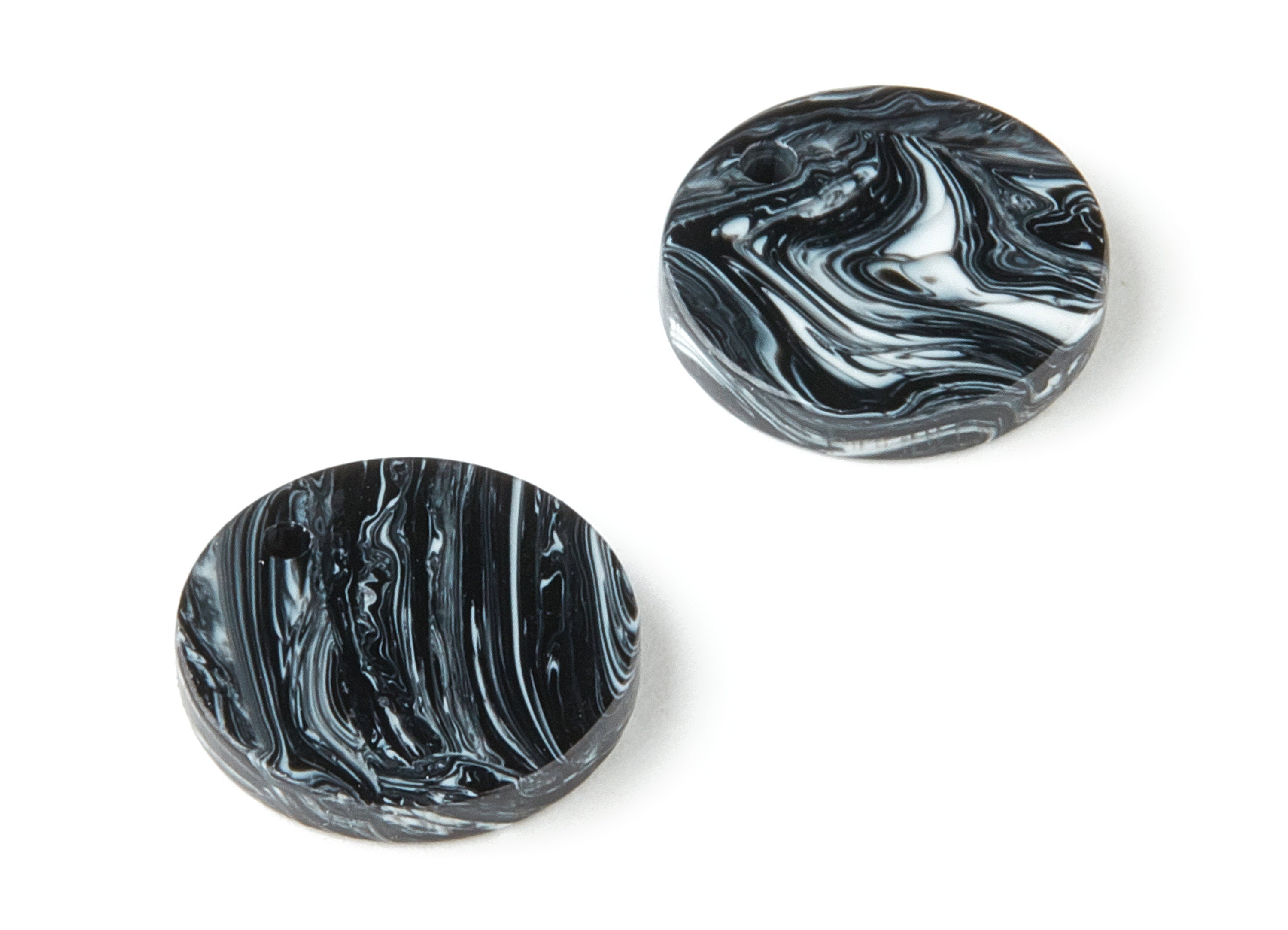 Acetate Coin Charms - Round Earrings and Pendant - Earring Findings - Jewelry Supplys - Color Code:A366 - 15.7x15.7x2.5mm - AC1675-A366 - DOMEDBAZAAR