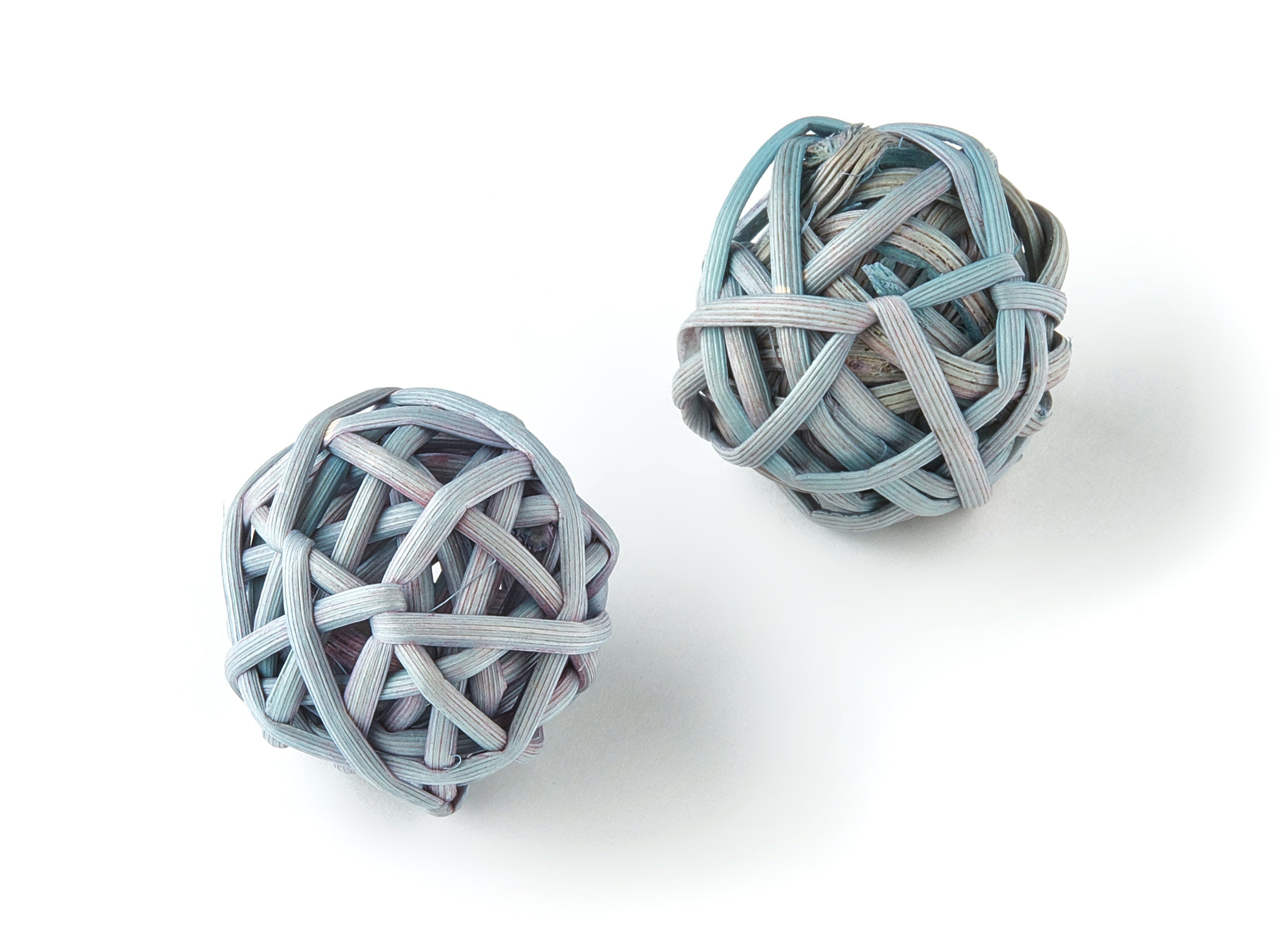 Handwoven Rattan Ball Charms - Ball Rattan Earrings and Pendant - Woven Straw Earrings - Jewelry Handmade - 26.17x26.17mm - RT1219 - DOMEDBAZAAR