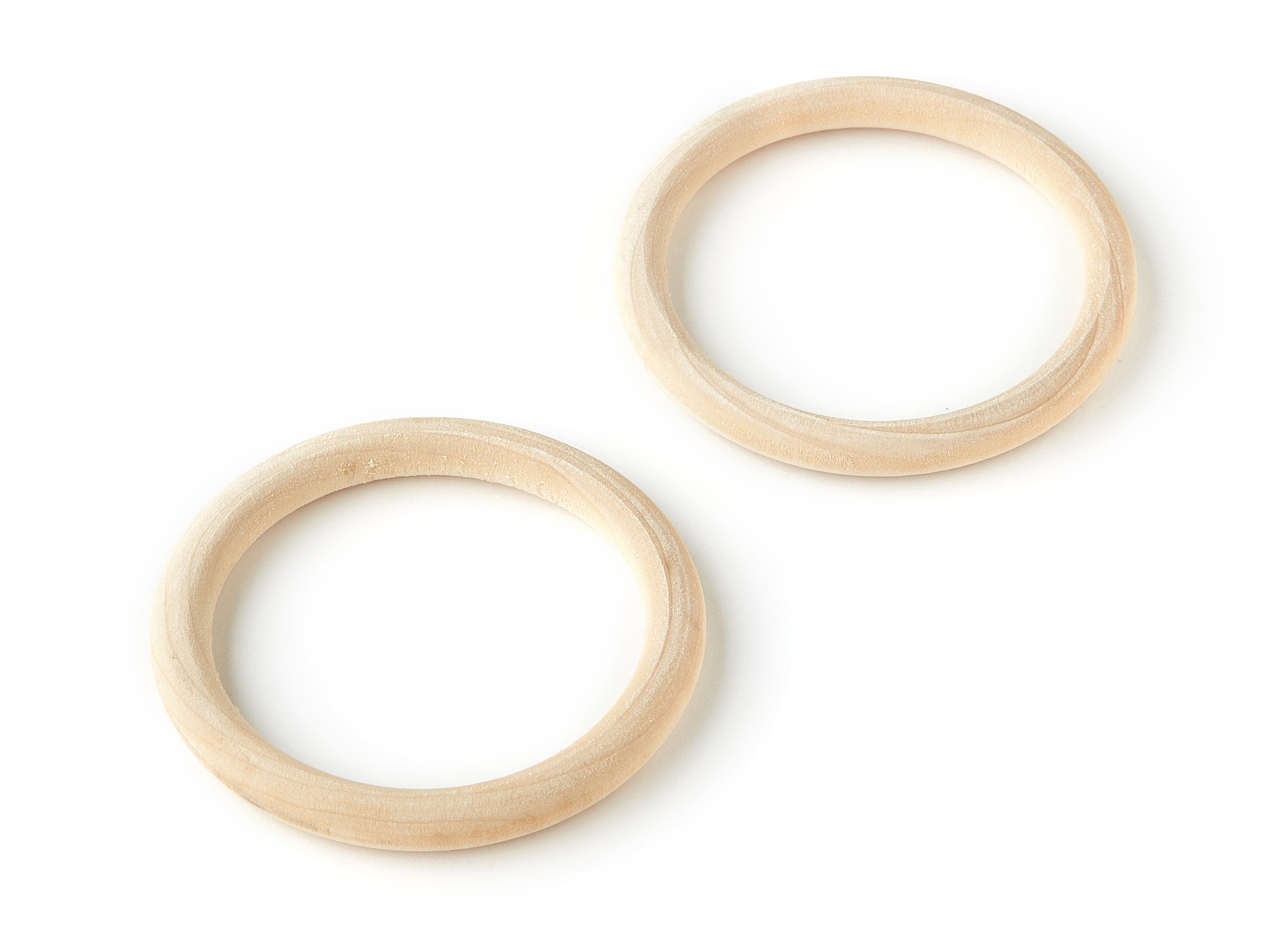 Round Unfinished Natural Wood - Ring Circle Wood Ring -  Natural Wood Findings - 49.08x49.08x5.03mm - BB1066 - DOMEDBAZAAR