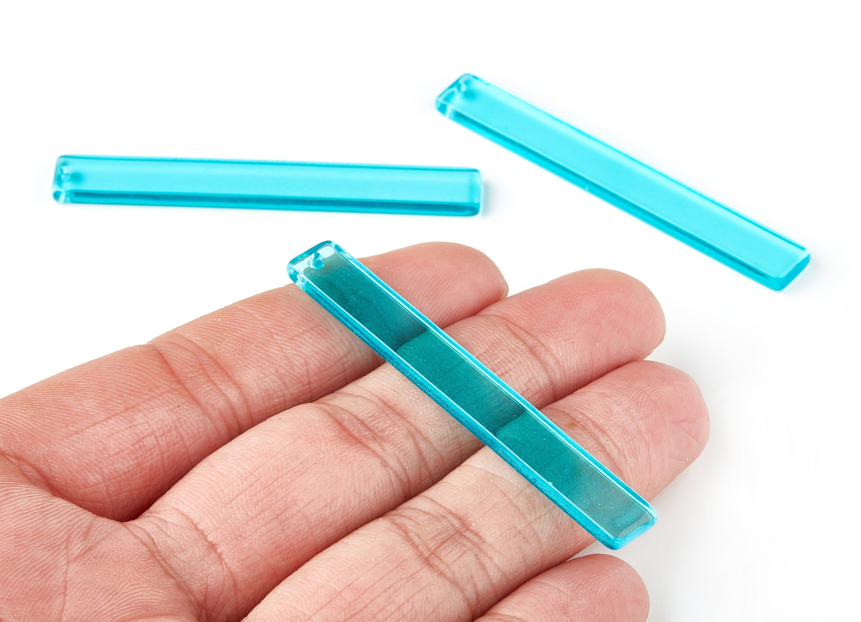 Acrylic Stick Charms - Bar Earrings and Pendant - Earring Findings  - Color Code: A68 - 59.6x7.8x2.6mm - AC1049-A68 - DOMEDBAZAAR