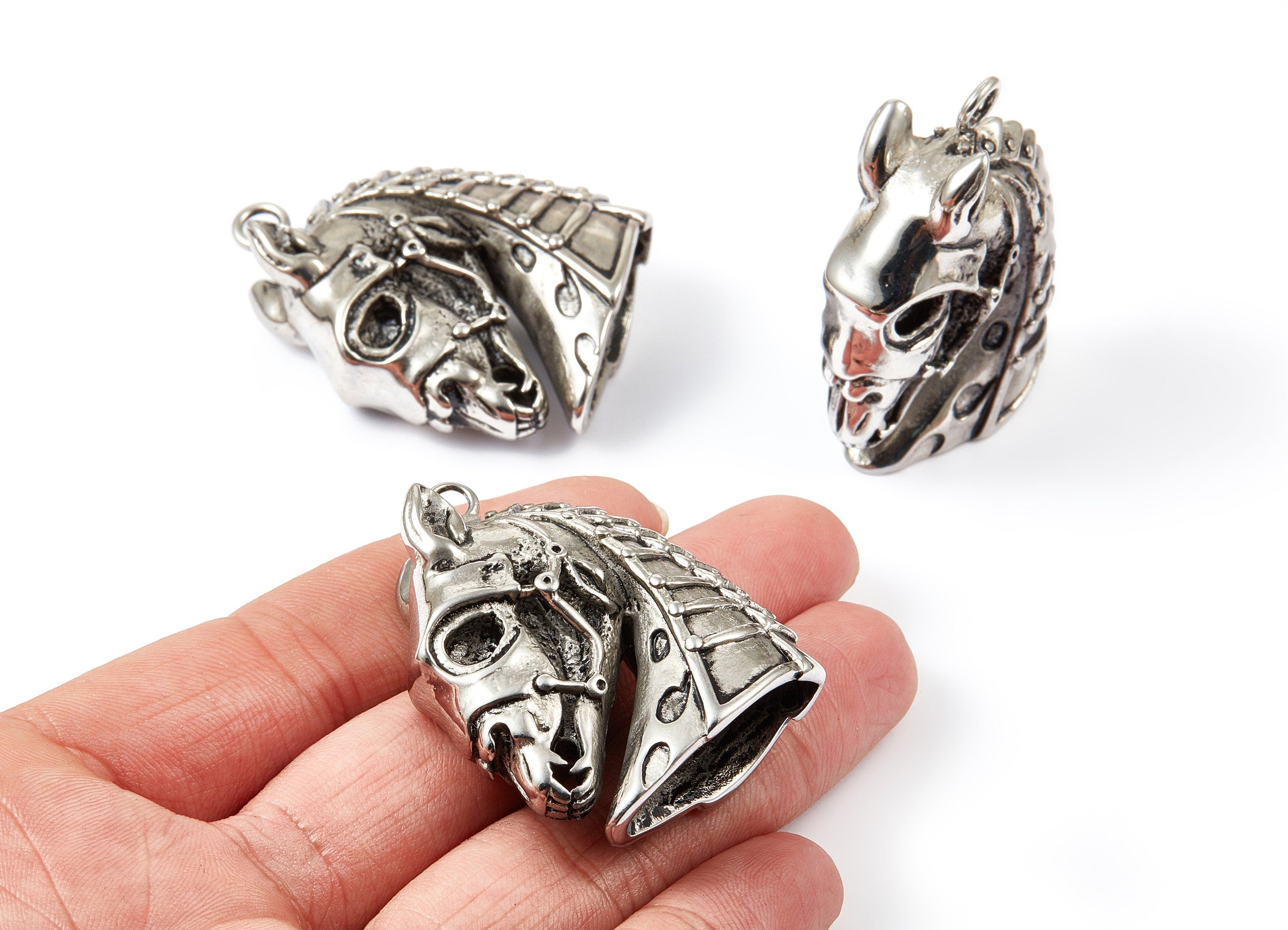 Stainless Steel Charm - Key Ring Pendant - Jewelry Supplies - 46.2x35.4x17.7mm - SS1008 - DOMEDBAZAAR