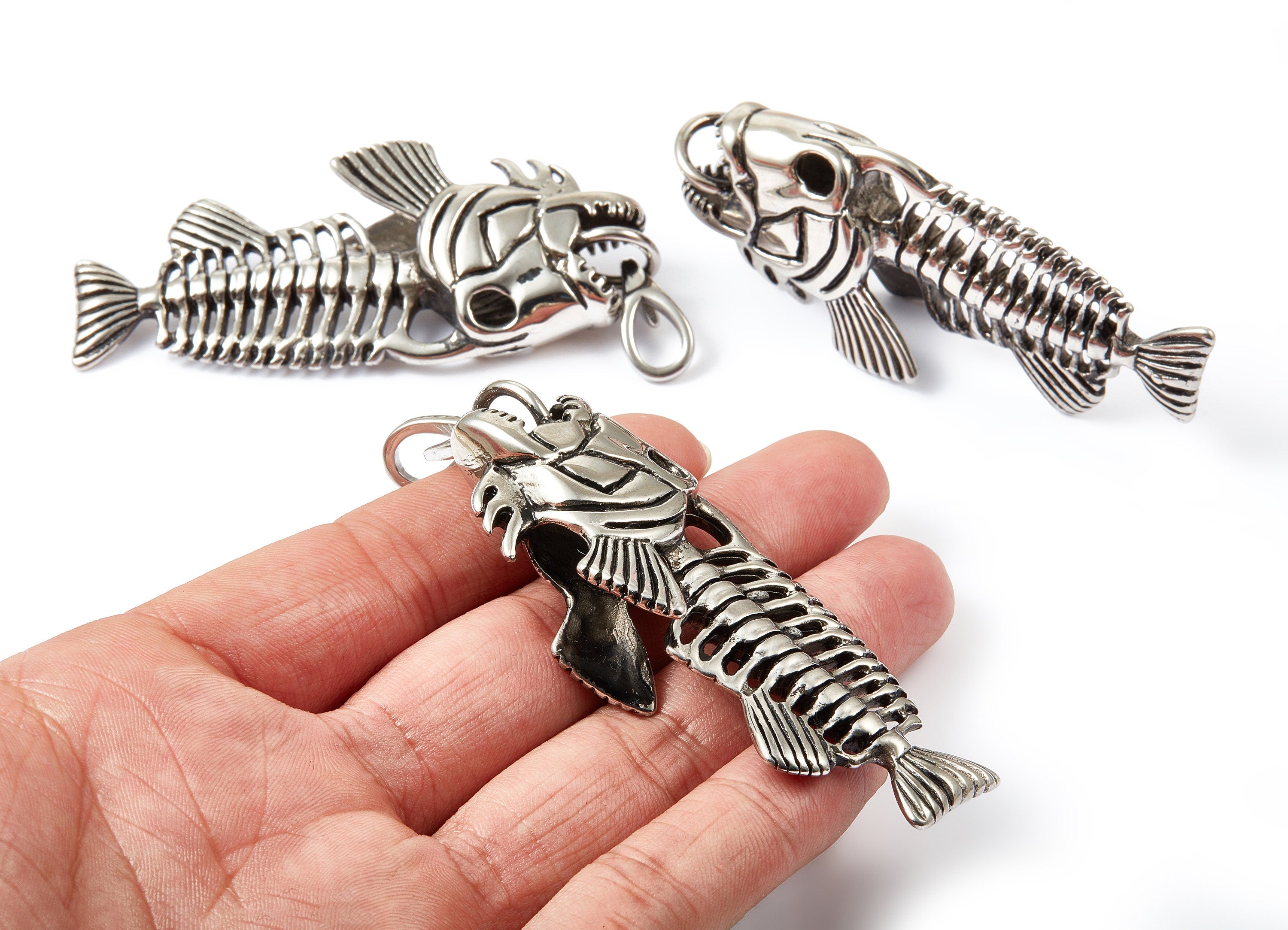 Stainless Steel Charm - Key Ring Pendant - Jewelry Supplies - 77.68x29.56x17.8mm - SS1009 - DOMEDBAZAAR