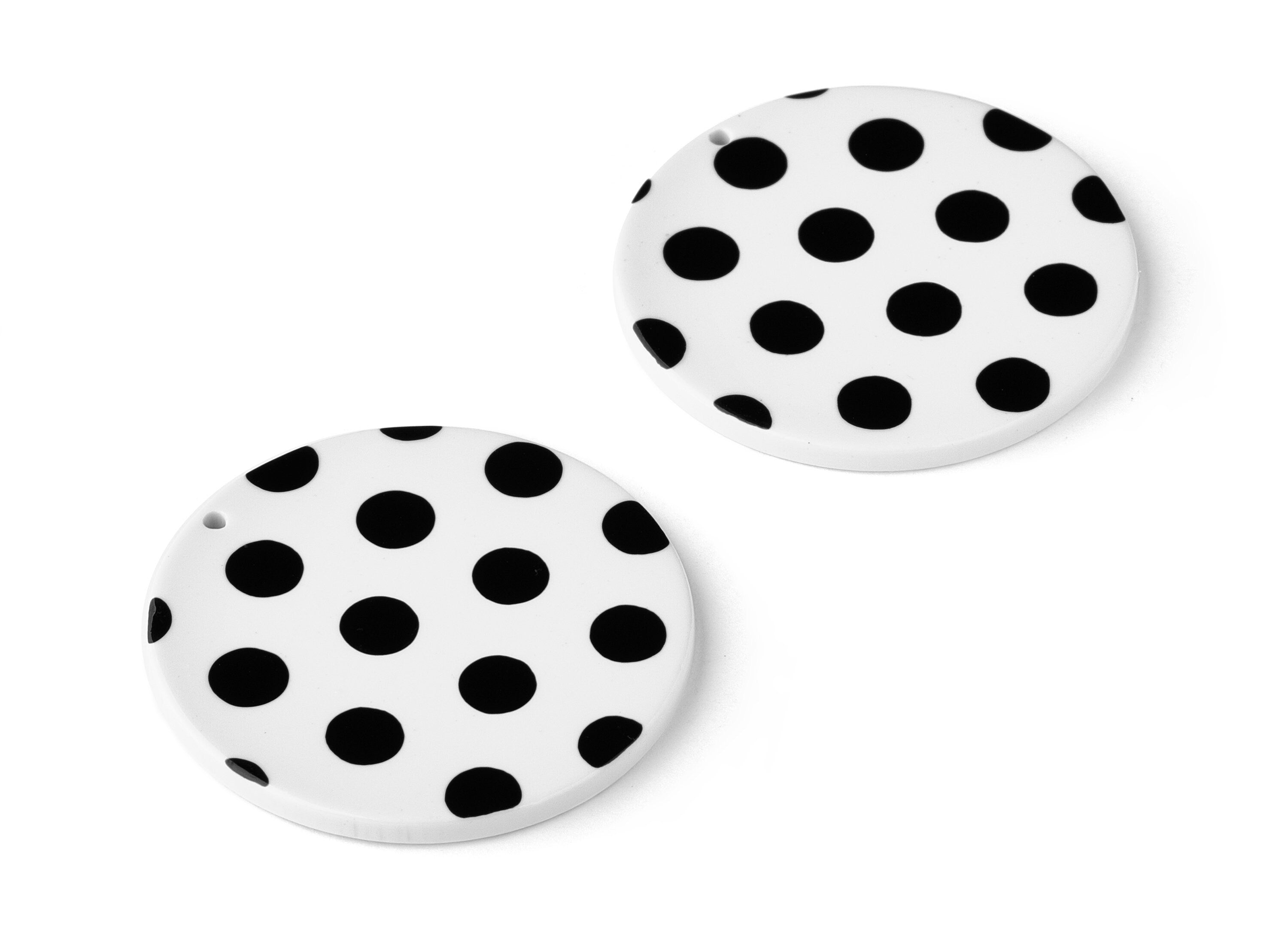 Acetate Round Earring Charms - Coin Pendant - Earring Findings - Jewelry Supplies - Color Code:A277 - 37.2x37.2x2.5mm - AC1571-A277 - DOMEDBAZAAR