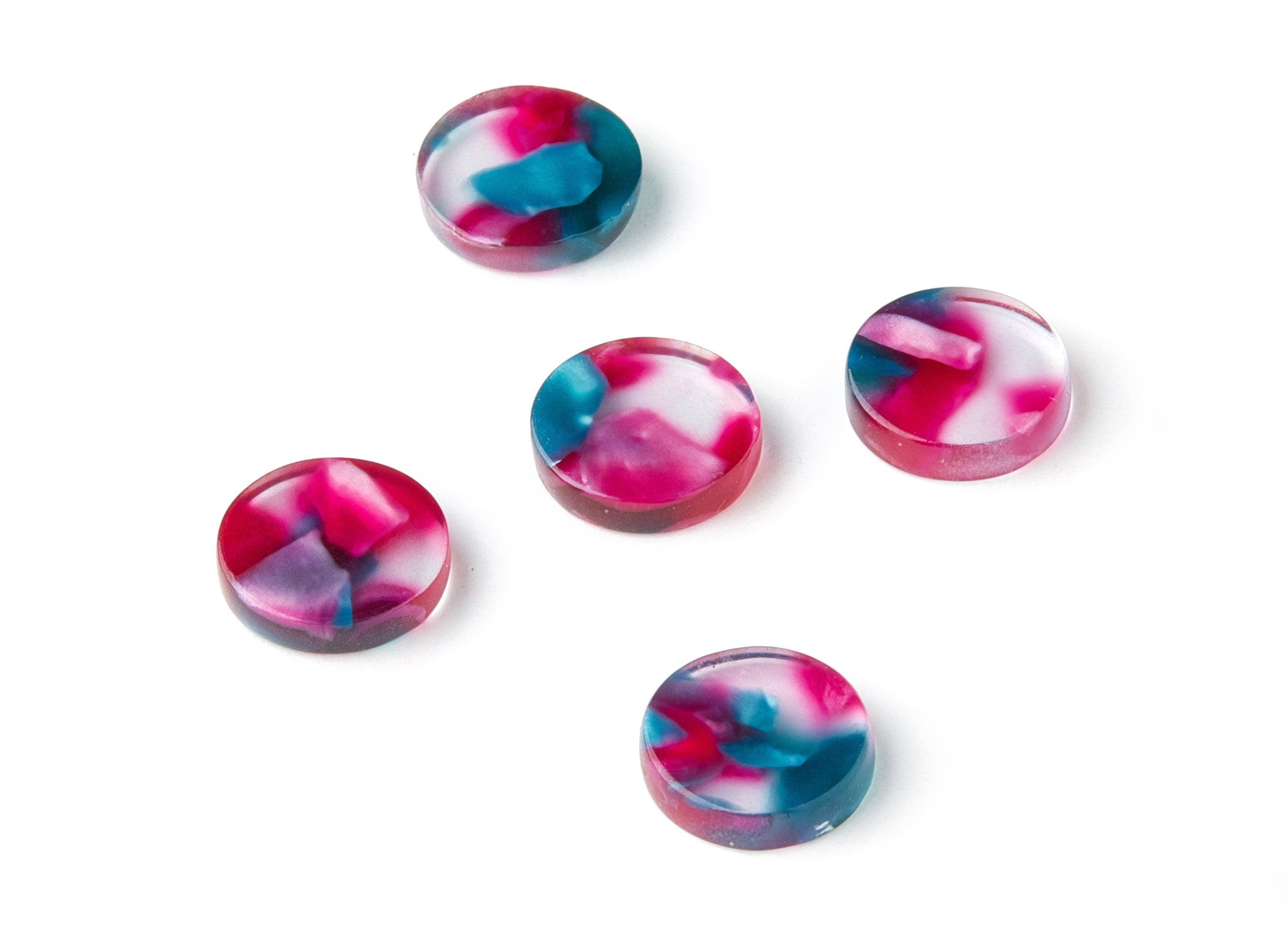 Acetate Acrylic Earring Charm - Tortoise Shell Earrings - Coin Shaped Charm - No Hole - Color Code:A259 - 10.7x10.7x2.6mm - AC1553-A259 - DOMEDBAZAAR
