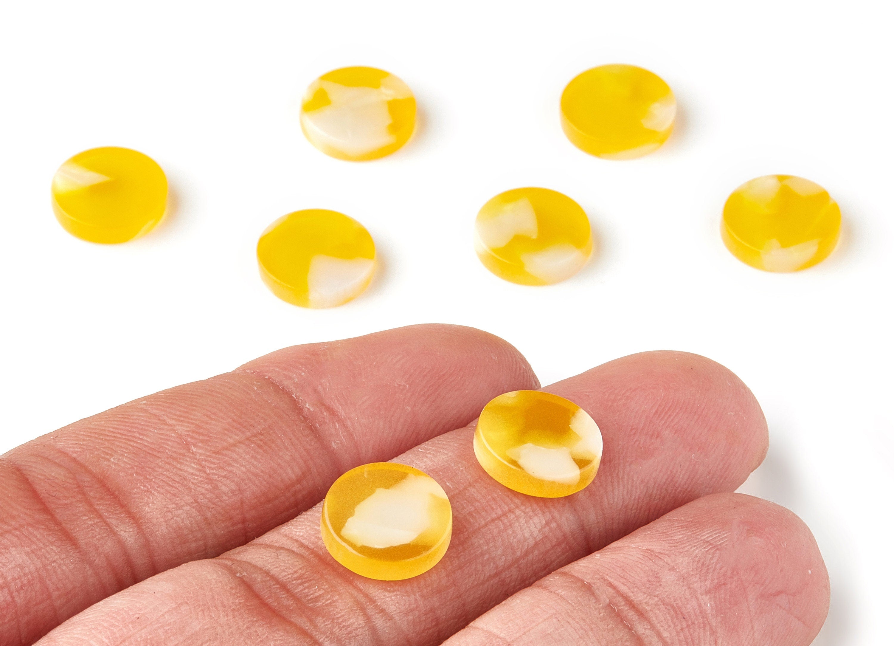 Acetate Round Earring Charm - Coin Shaped Pendant - Earring Findings - Jewelry Supplies - Color Code:A260 - 10.5x10.5x2.5mm - AC1555-A260 - DOMEDBAZAAR