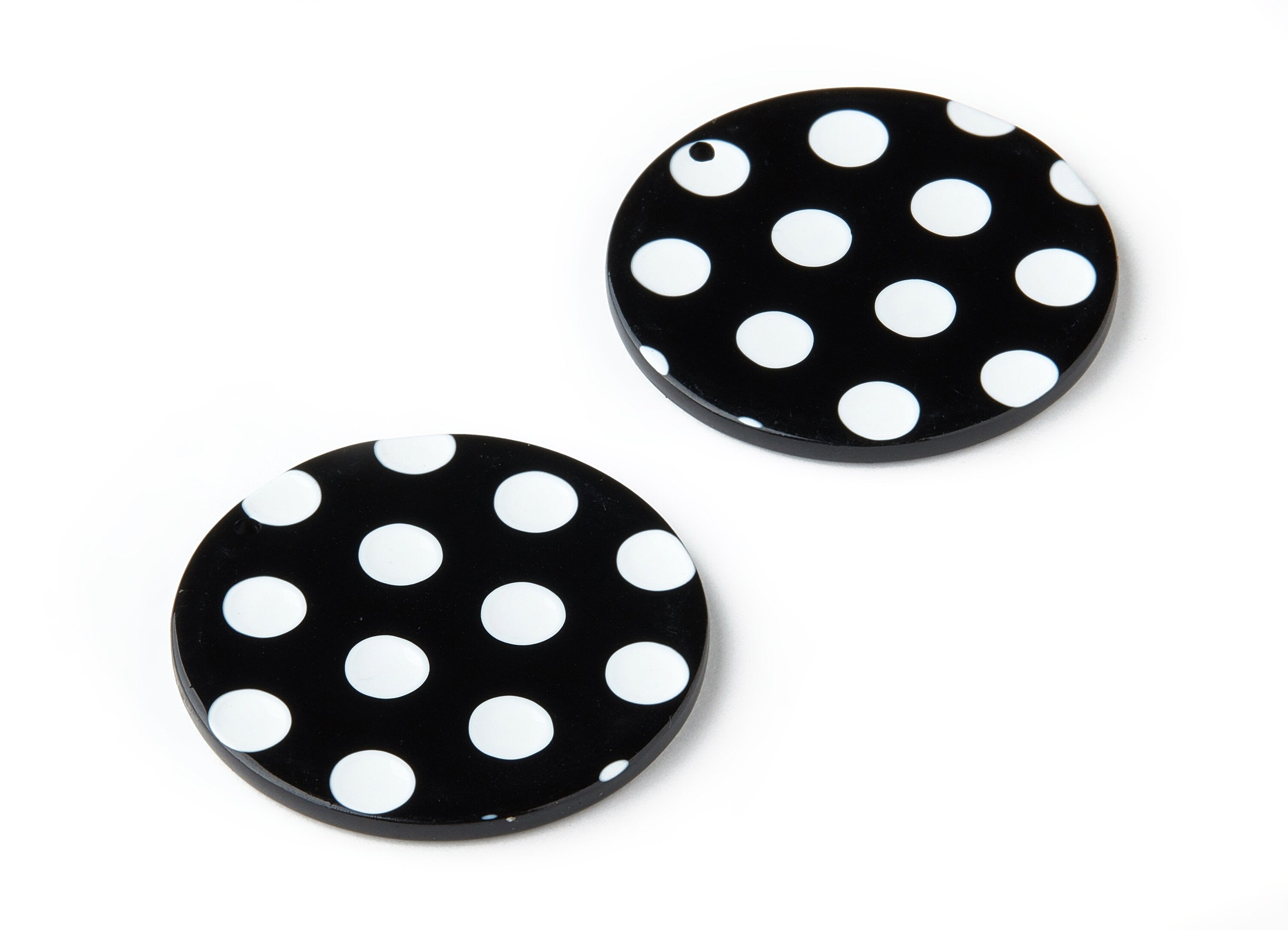 Acetate Acrylic Coin Earring Charms - Coin Shaped Pendant - Earring Findings - Color Code: A278 - 34.43x34.43x2.5mm - AC1135-A278 - DOMEDBAZAAR