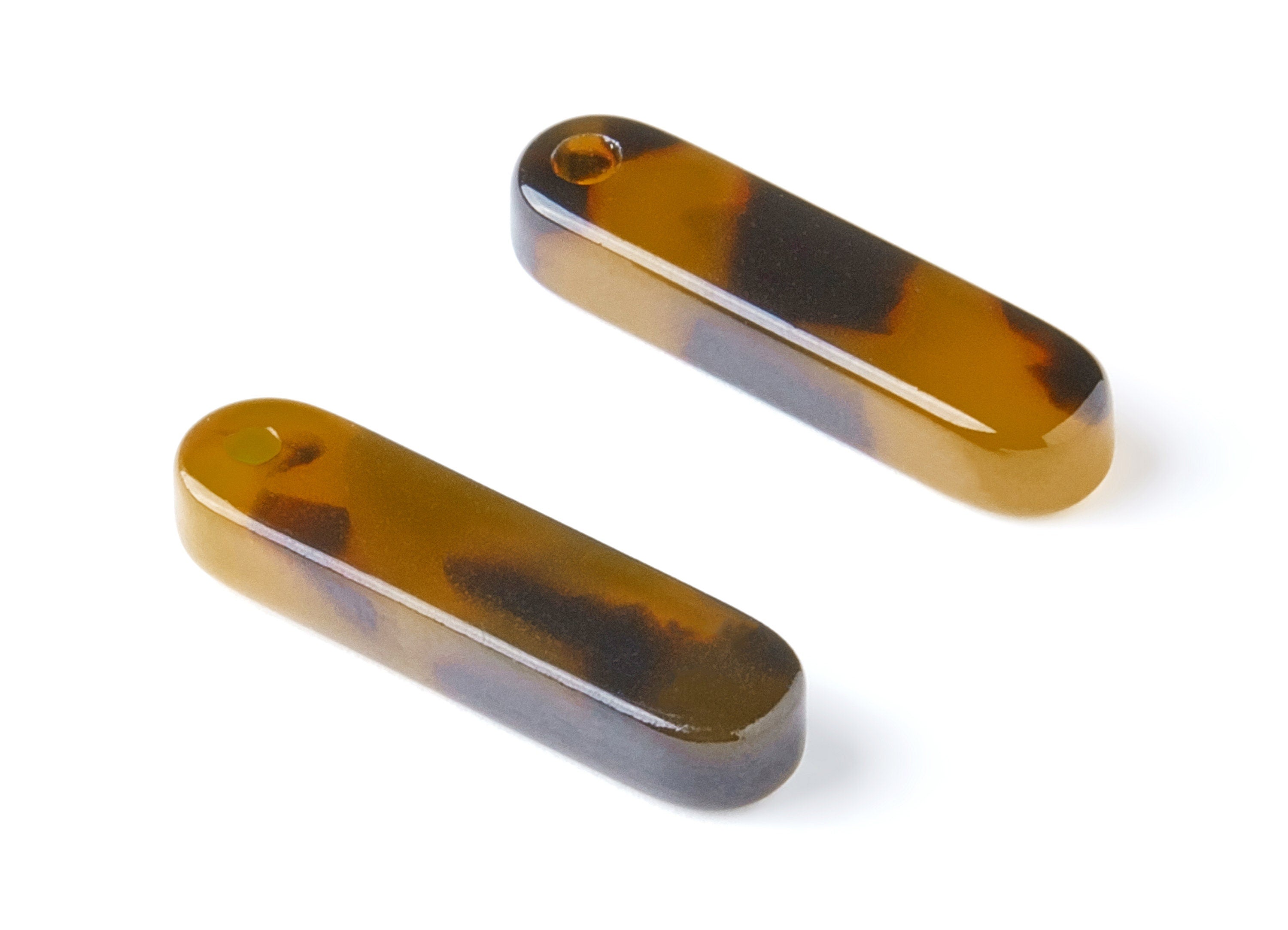 Acetate Acrylic Earring Charms - Tortoise Shell Earrings - Stick Pendant - Jewelry Supplies - Color Code: A01 - 21.4x5.53x3.8mm - AC1574A - DOMEDBAZAAR