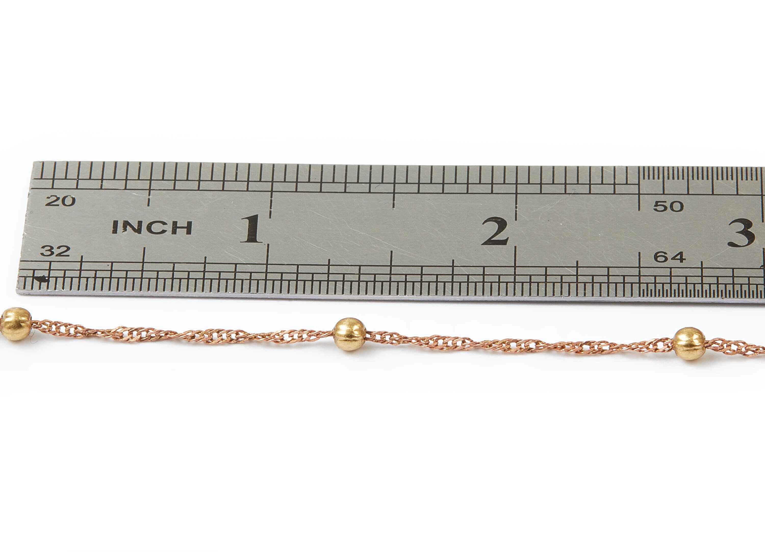 Ball Satellite Water Wave Chain - Twisted Curb Iron Chain -  Soldered - 0.06&quot; x 0.10&quot; x 0.13&quot; - for Necklace Jewellery Making - CC1111 - DOMEDBAZAAR