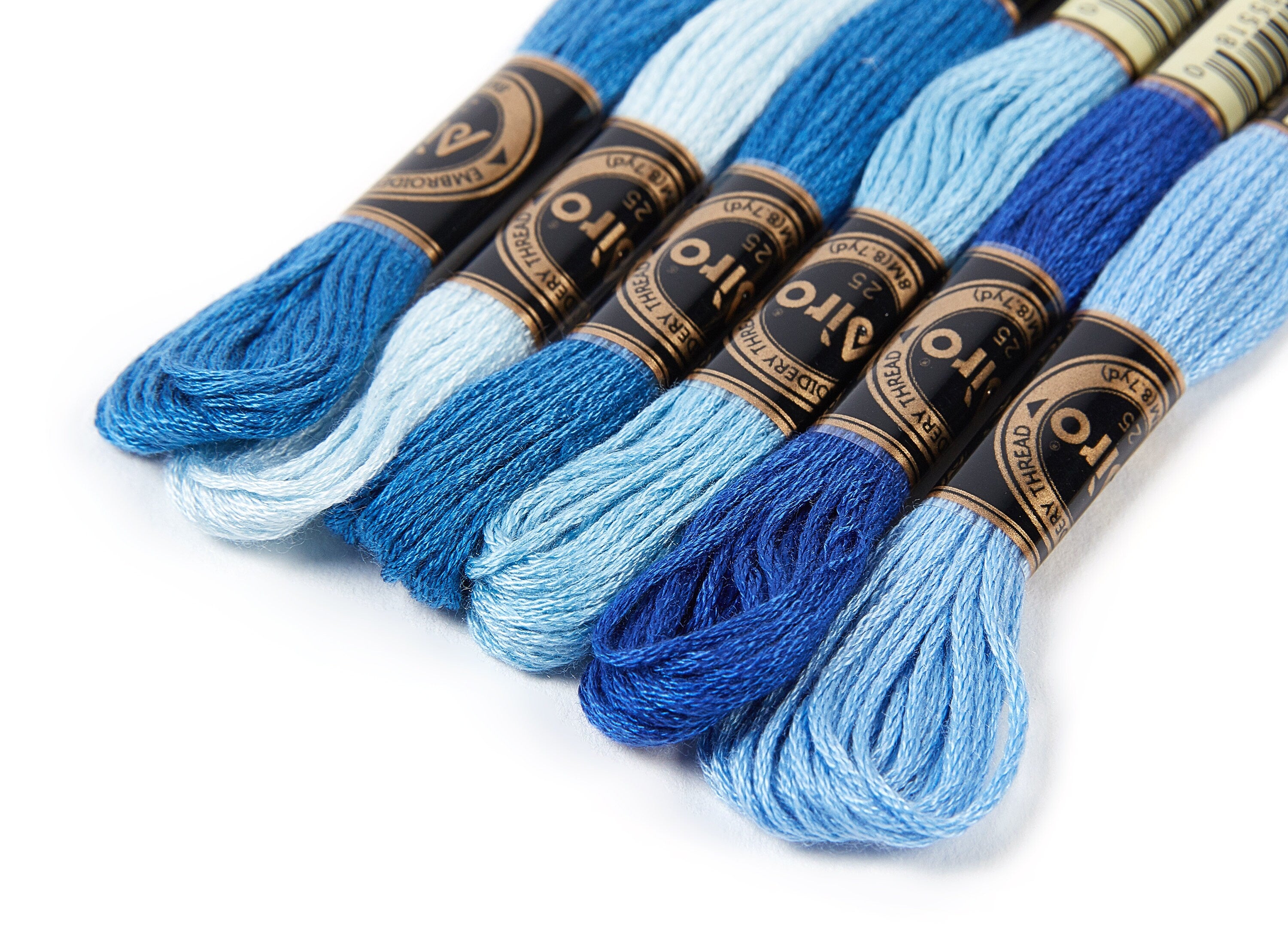 Embroidery Floss Set - 6 Skeins of 8 meters- Embroidery Thread - Cross Stitch Floss - Embroidery Accessories - HM1010 - DOMEDBAZAAR