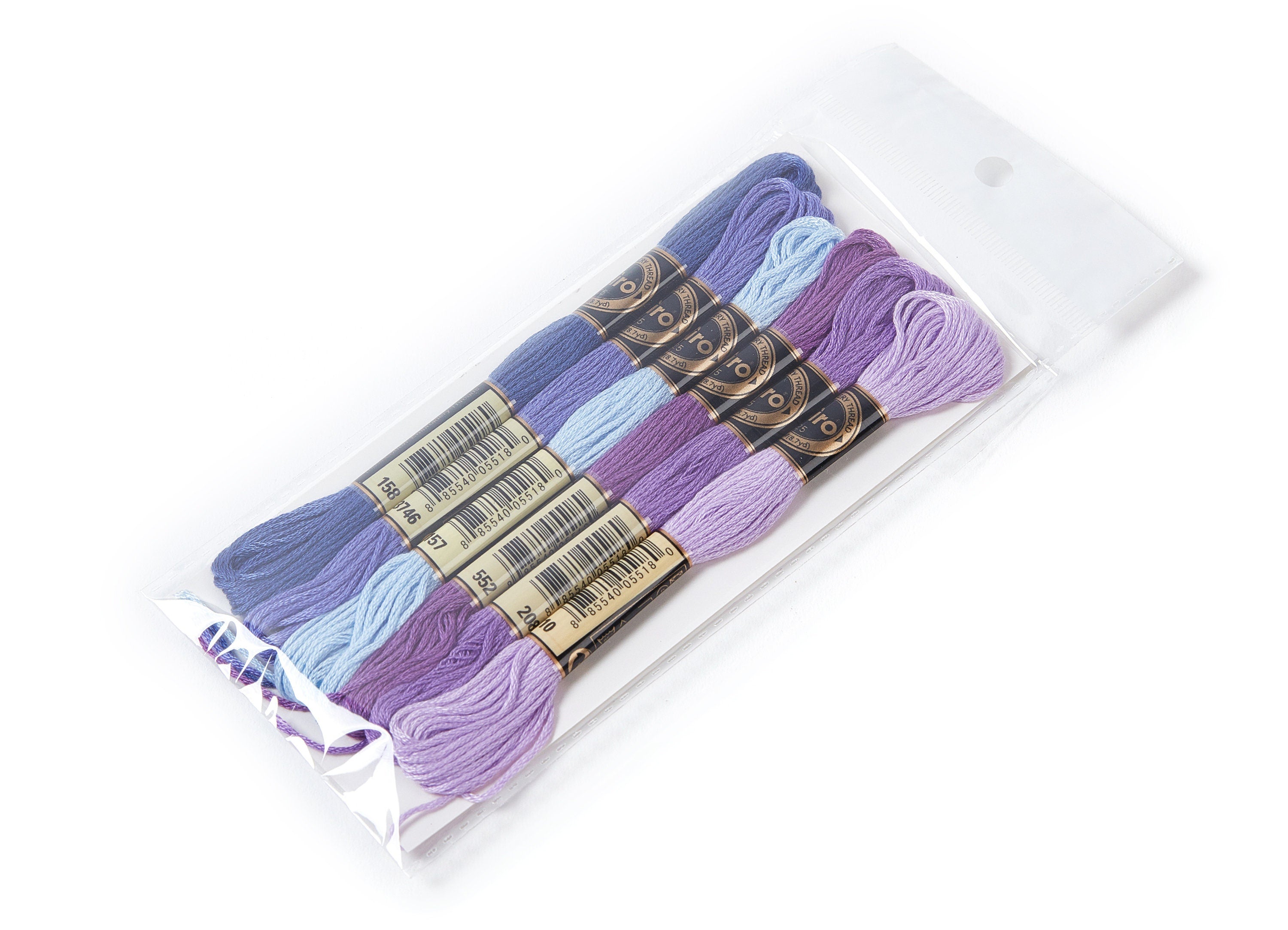 Embroidery Floss Set - 6 Skeins of 8 meters- Embroidery Thread - Cross Stitch Floss - Embroidery Accessories - HM1011 - DOMEDBAZAAR