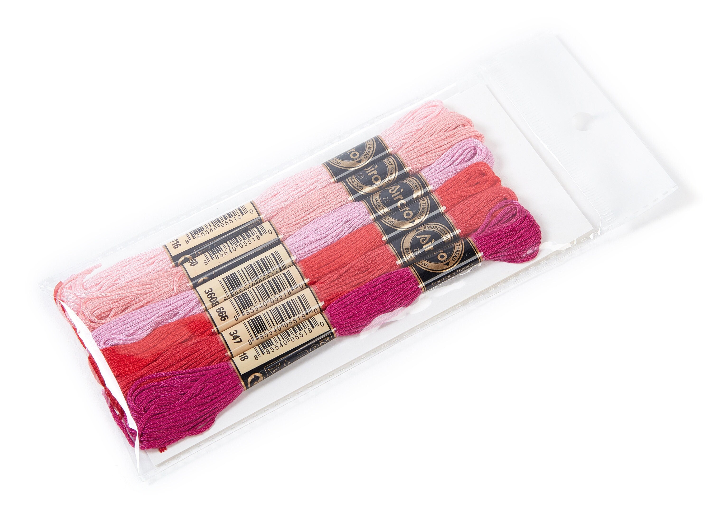 Embroidery Floss Set - 6 Skeins of 8 meters - Embroidery Thread - Cross Stitch Floss - Embroidery Accessories - HM1012 - DOMEDBAZAAR