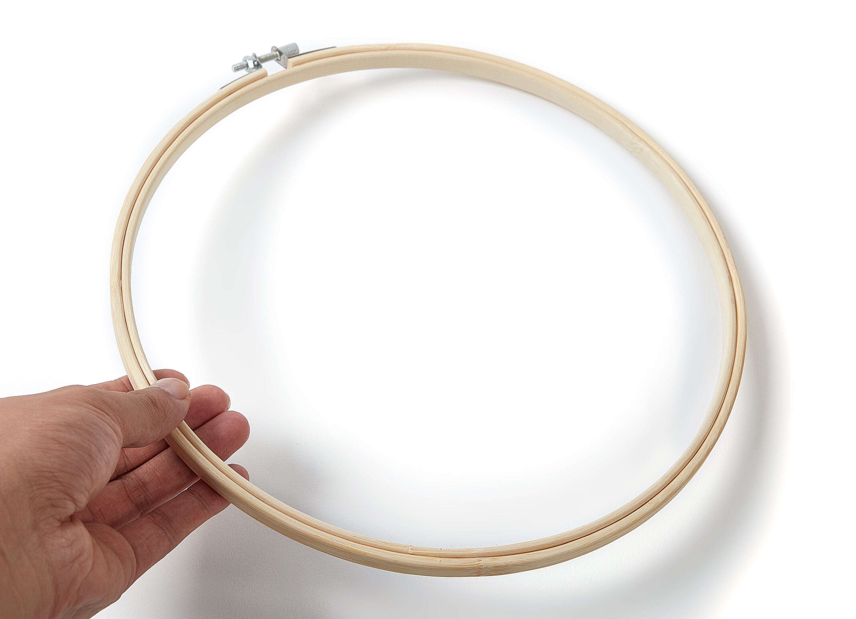 Bamboo Embroidery Hoops - Cross Stitch Hoops - Bamboo Embroidery Round Frame - Embroidery Accessories - 260x260x9.98mm - HM1002 - DOMEDBAZAAR