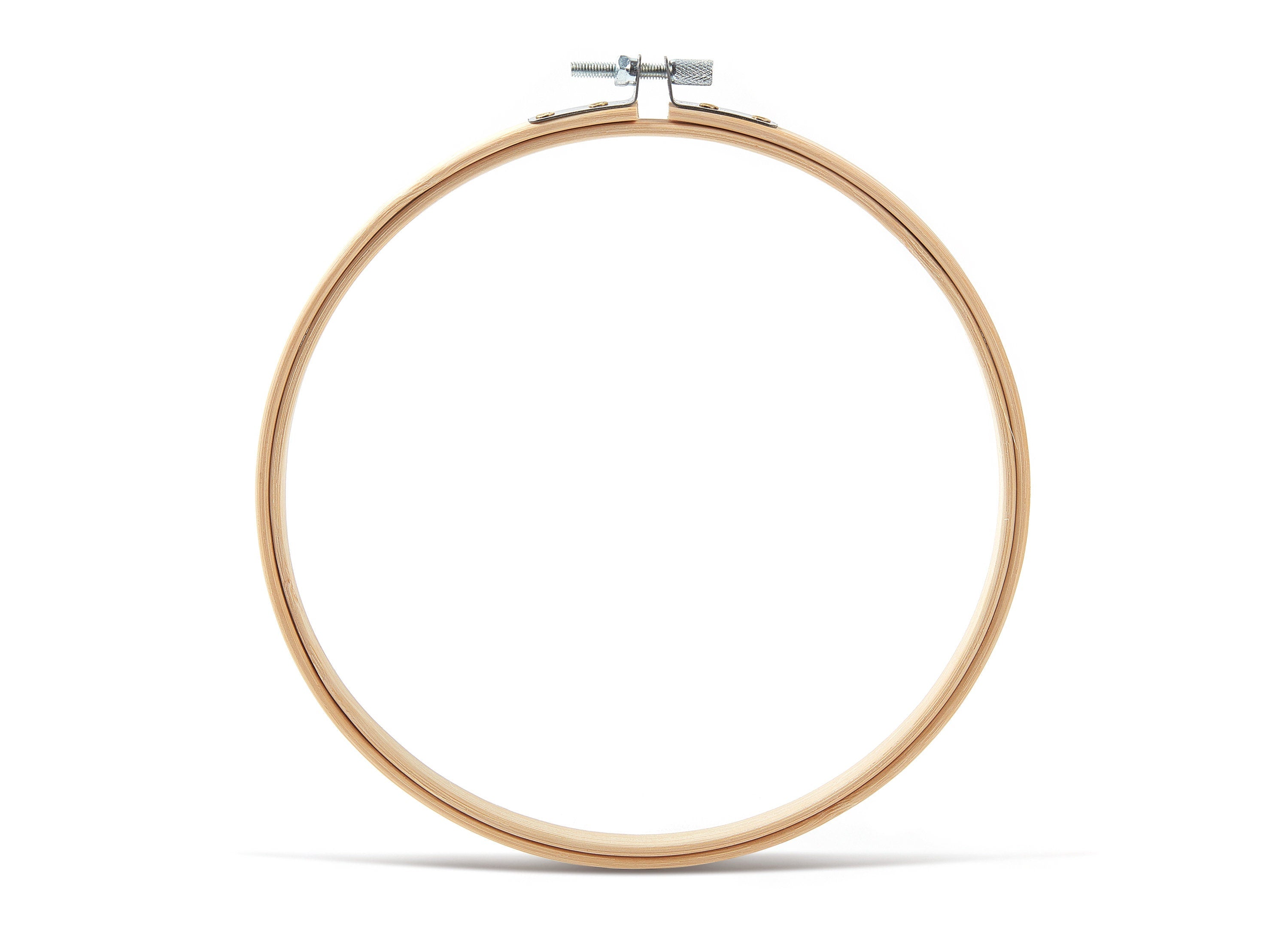 Bamboo Embroidery Hoops - Cross Stitch Hoops - Bamboo Embroidery Round Frame - Embroidery Accessories - 180x180x7.7mm - HM1005 - DOMEDBAZAAR