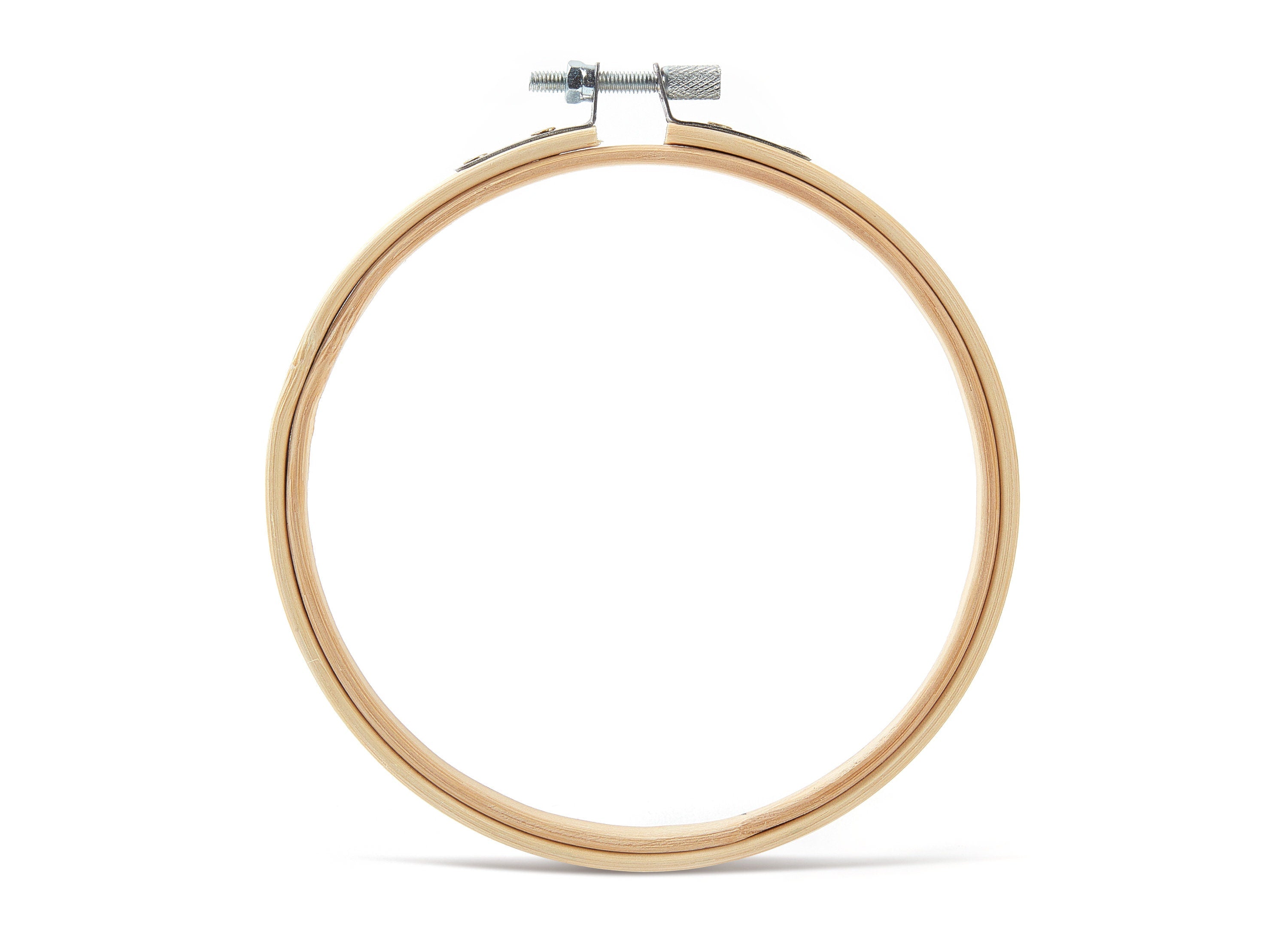Bamboo Embroidery Hoops - Cross Stitch Hoops - Bamboo Embroidery Round Frame - Embroidery Accessories - 120x120x7.06mm - HM1007 - DOMEDBAZAAR