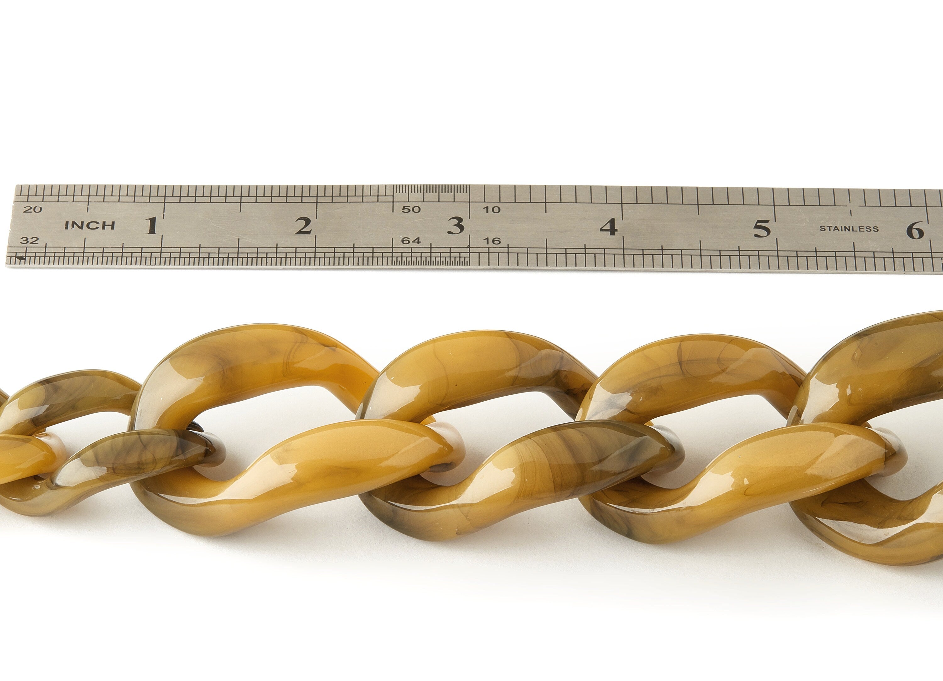 Acrylic Curb Chain - Open Link Curb Chain - 1strand : 55cm - Plastic Curb Chain Links - Necklace Chain - 59.83x44.67x7.51mm - AC1686 - DOMEDBAZAAR