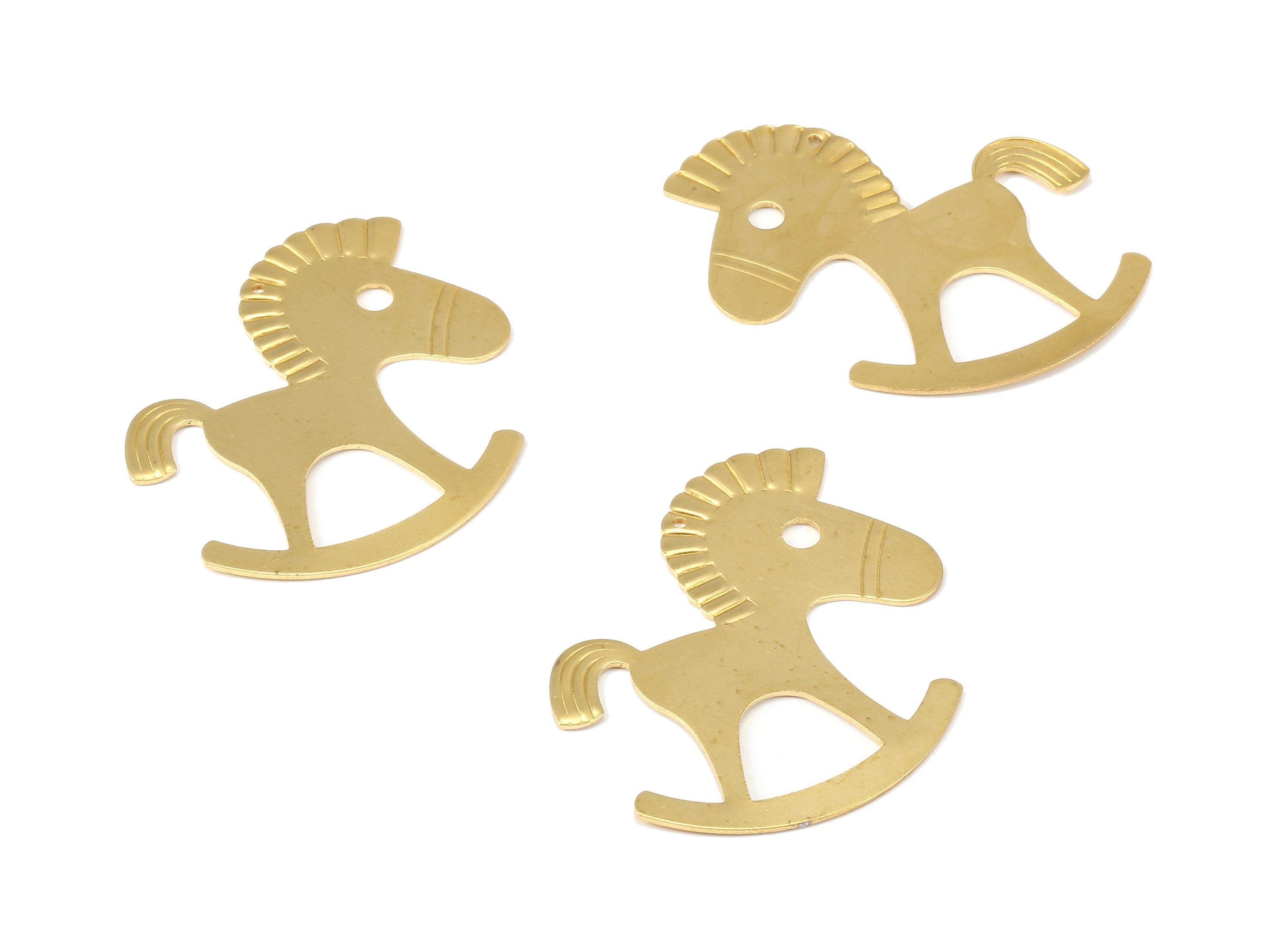 Brass Trojan Charms - Raw Brass Trojan Earrings and Pendant - Earring Findings - Jewelry Supplies - 49.21x43.84x0.77mm - PP2278 - DOMEDBAZAAR