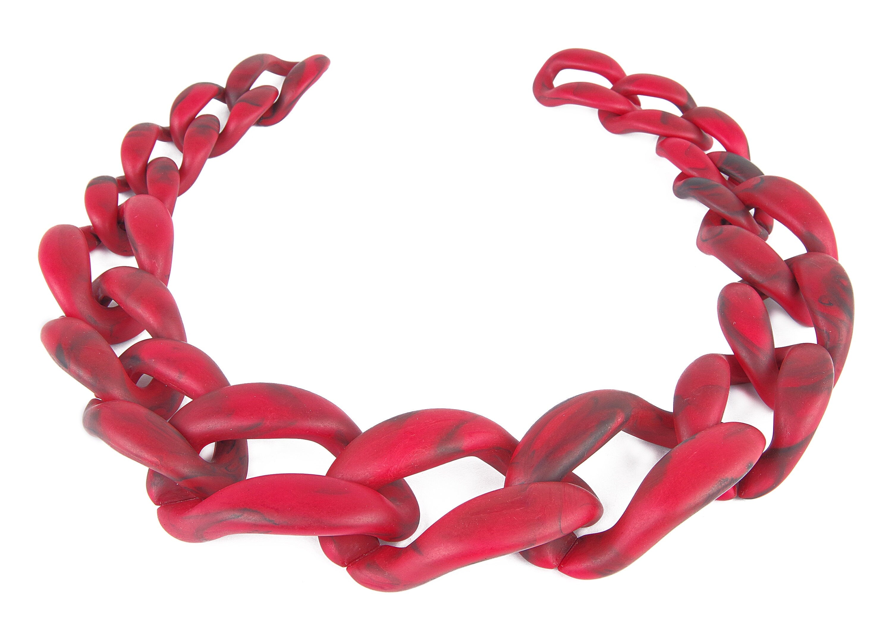 Acrylic Curb Chain - Matte Chain Open Link Curb - 1strand : 55cm - Plastic Curb Chain Links - Necklace Chain - 59.83x44.67x7.51mm - AC1685 - DOMEDBAZAAR