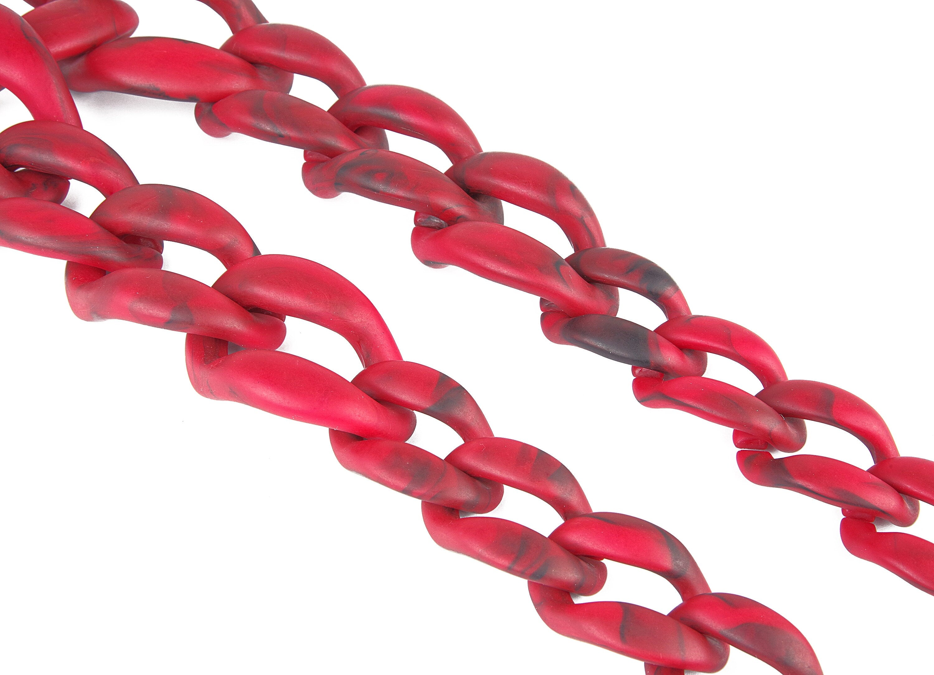 Acrylic Curb Chain - Matte Chain Open Link Curb - 1strand : 55cm - Plastic Curb Chain Links - Necklace Chain - 59.83x44.67x7.51mm - AC1685 - DOMEDBAZAAR