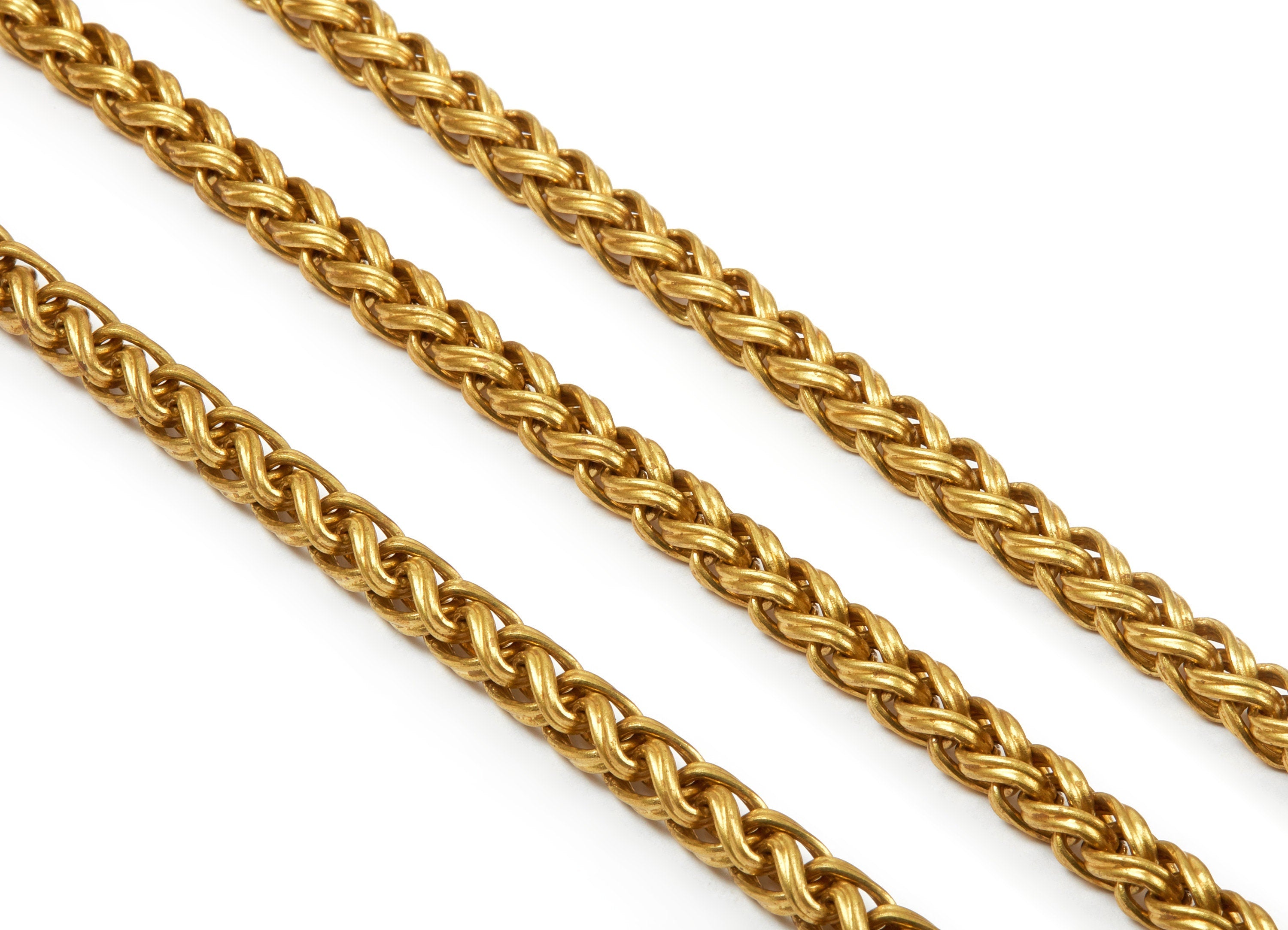 Wheat Chain - Raw Brass Wheat Chain -  Jewellery Making - 0.39&quot; x 0.27&quot; x 0.06&quot;- CC1125 - DOMEDBAZAAR