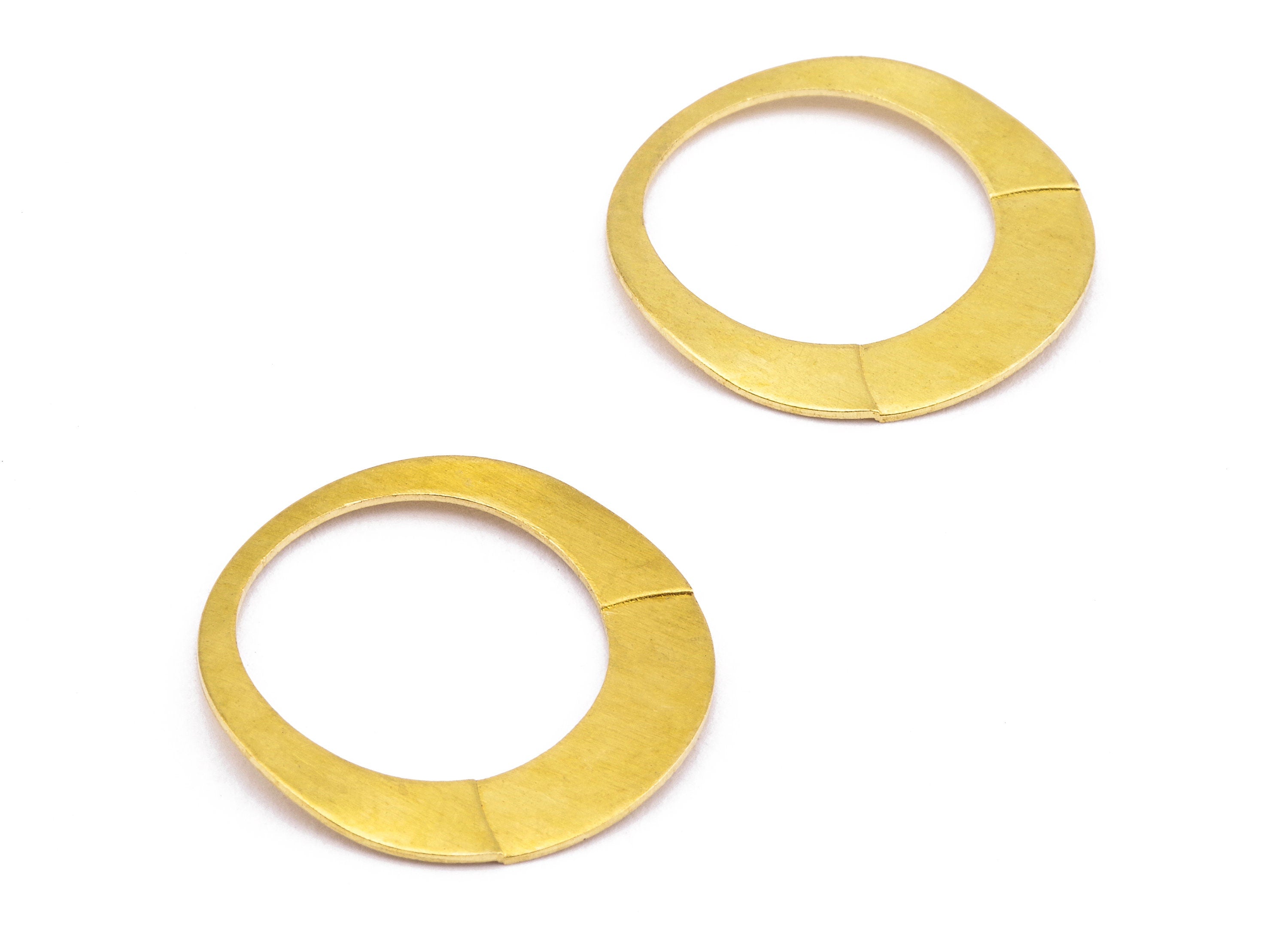 Brass Circle Charms - Raw Brass Round Earrings and Pendant - Earring Findings - Jewelry Supplies - 25.05x25.05x0.57mm - PP2215 - DOMEDBAZAAR