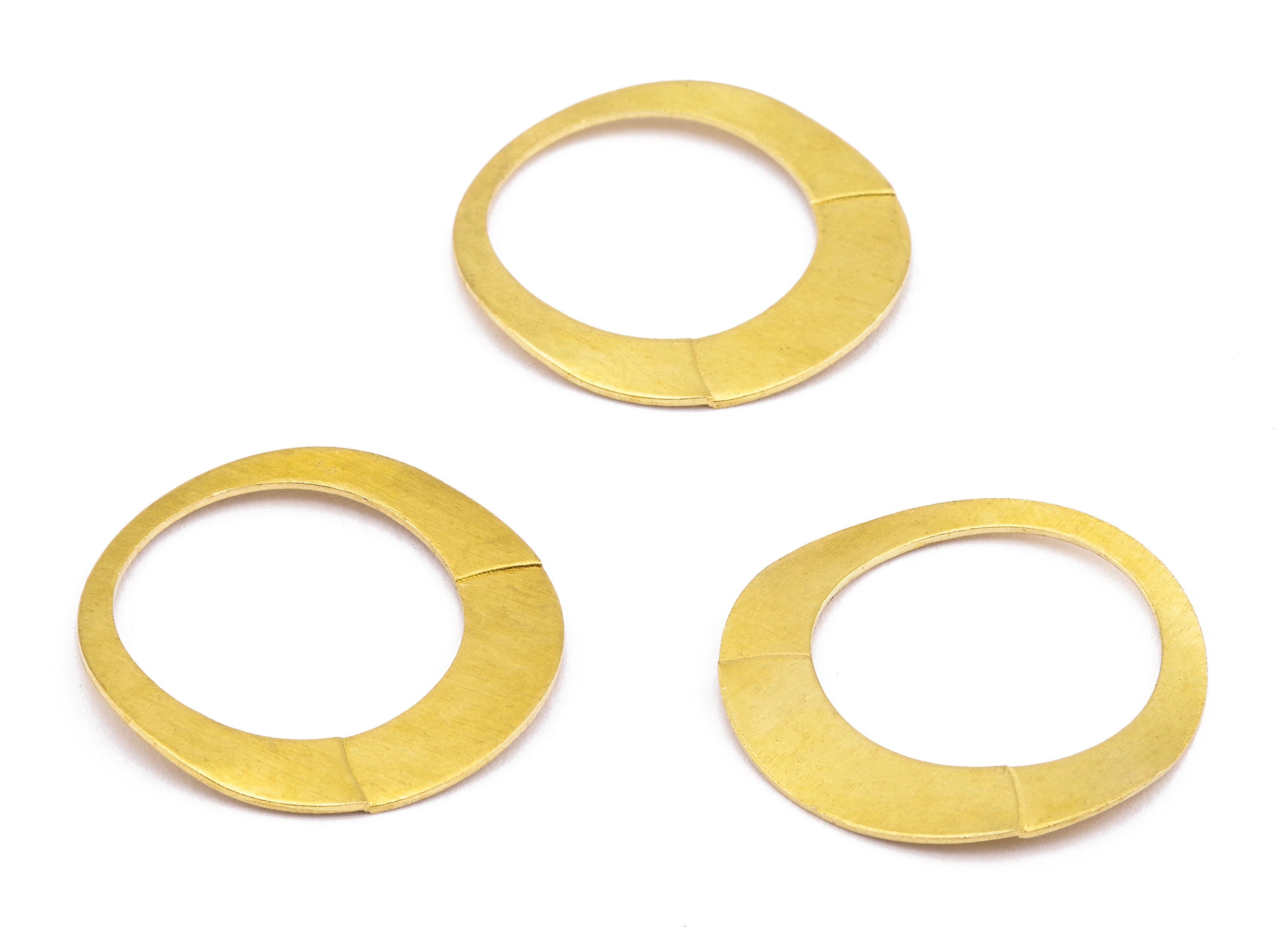 Brass Circle Charms - Raw Brass Round Earrings and Pendant - Earring Findings - Jewelry Supplies - 25.05x25.05x0.57mm - PP2215 - DOMEDBAZAAR