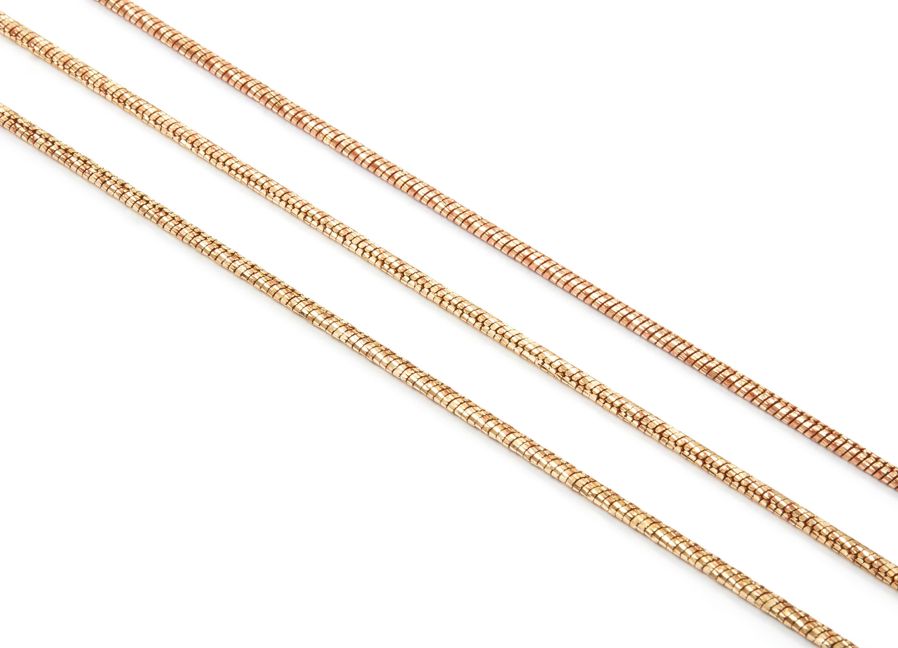Brass Snake Chain - Raw Brass Faceted Chain - Round Snake Chain - 0.10&quot; x 0.10&quot; - for Necklace Bracelet Earing Jewellery Making - CC1133 - DOMEDBAZAAR