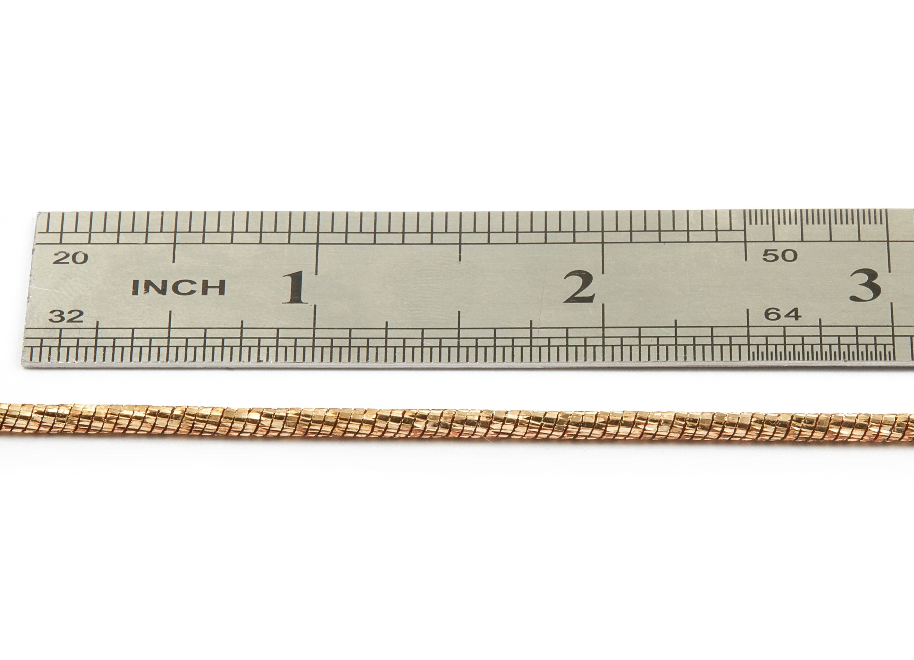 Brass Snake Chain - Raw Brass Faceted Chain - Round Snake Chain - 0.10&quot; x 0.10&quot; - for Necklace Bracelet Earing Jewellery Making - CC1133 - DOMEDBAZAAR