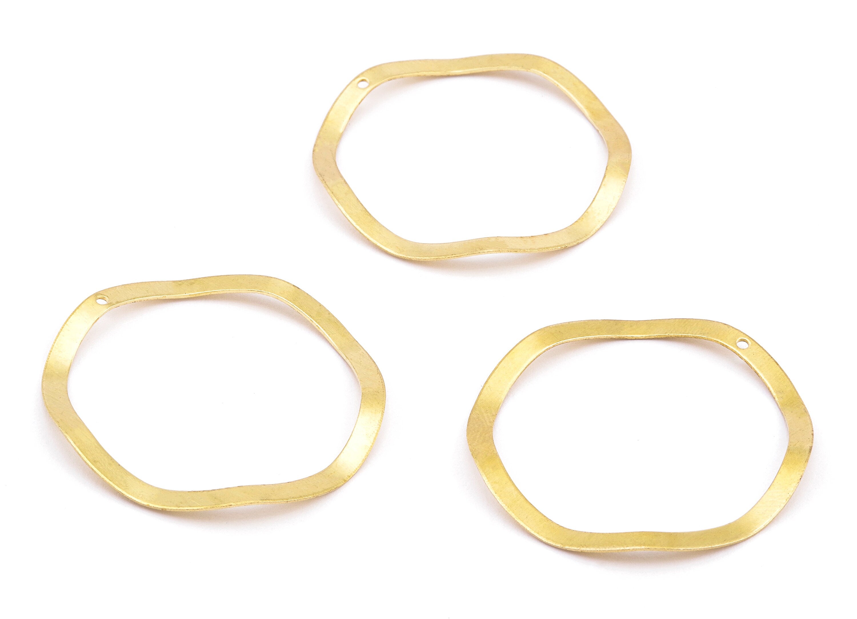Brass Circle Charms - Raw Brass Circle Earrings and Pendant - Earring Findings - Jewelry Supplies - 41.59x41.59x0.58mm - PP2216 - DOMEDBAZAAR