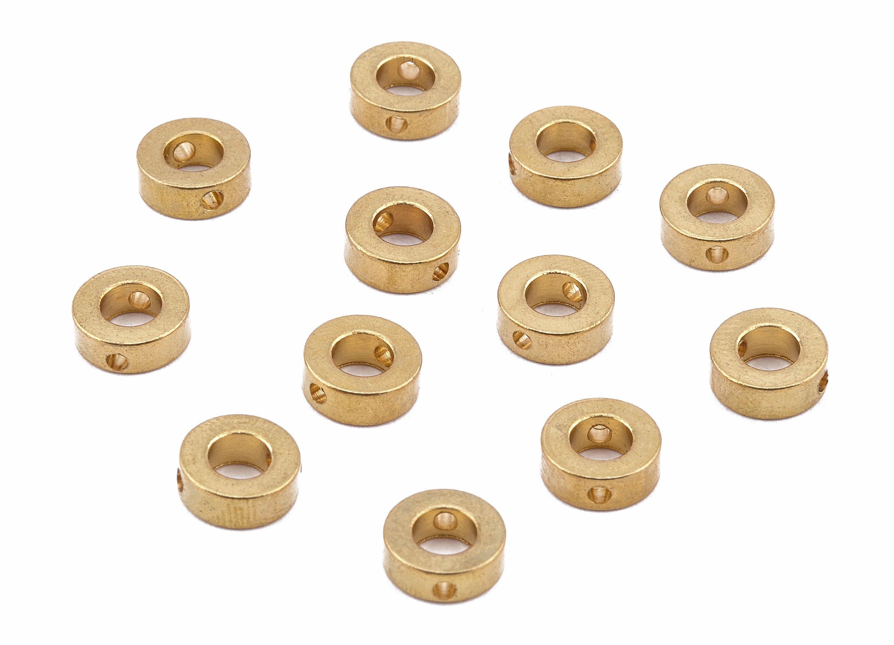 Brass Spacer Round Beads - Raw Brass Round Beads - Spacer Connectors - Earring Findings - Jewelry Supplies - 7.98x2.81x2.08mm - PP2255 - DOMEDBAZAAR