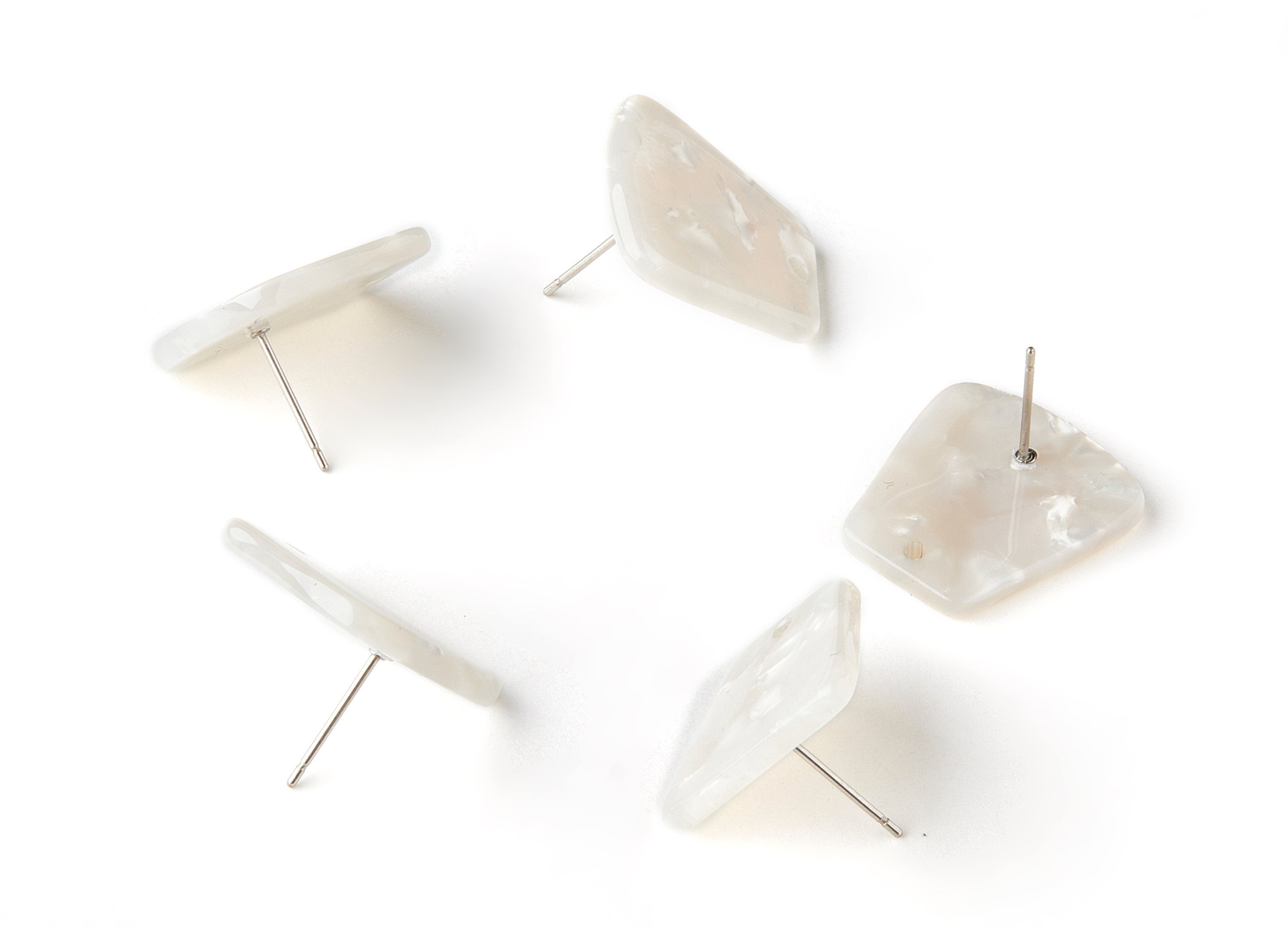 Acetate Trapezoid Earring Stud - Trapezoid Earring Post - Earring Post - Jewelry Supplies - Color Code: A12 - 20.9x18.78x2.48mm - AC1591-A12 - DOMEDBAZAAR