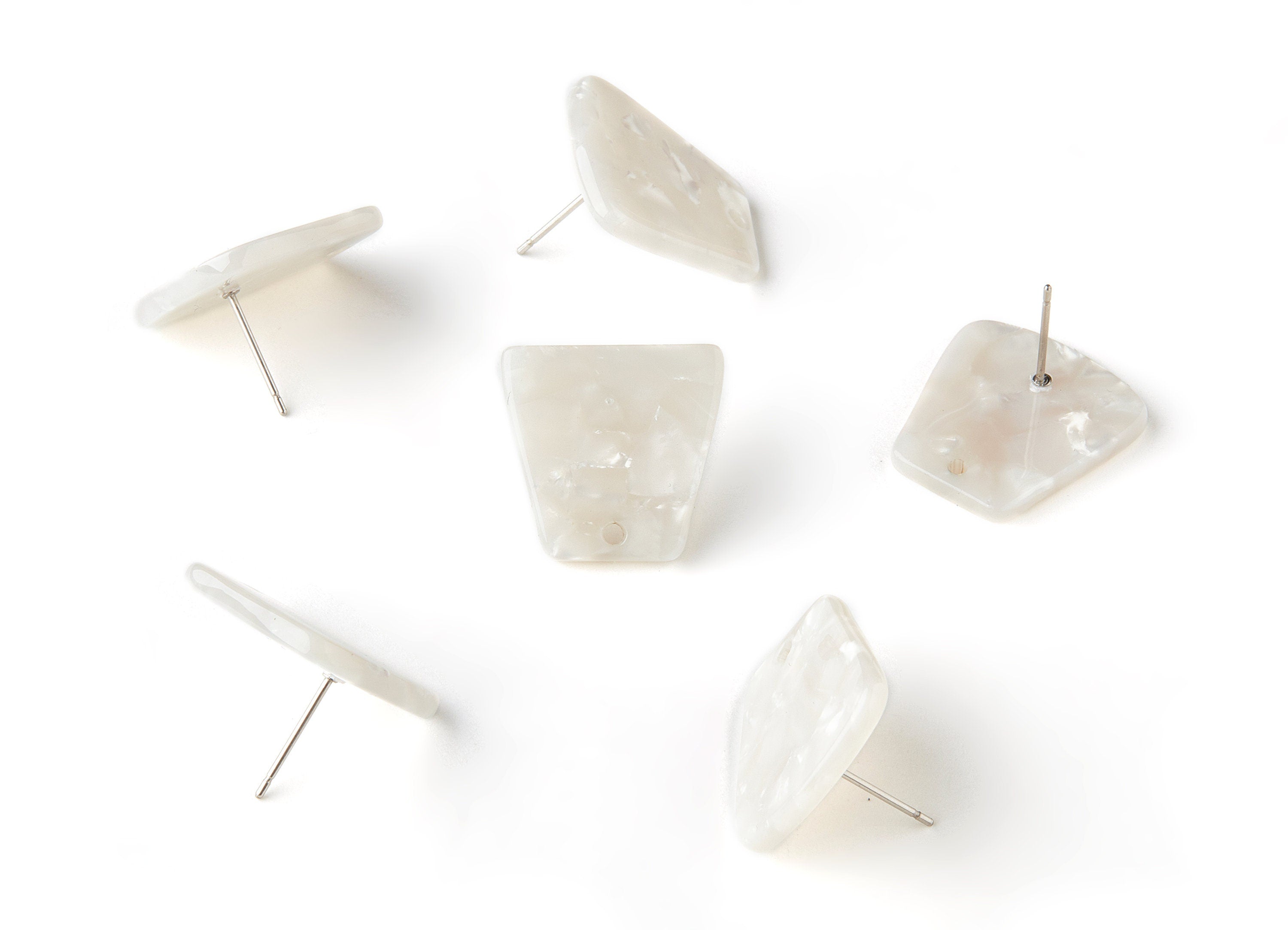 Acetate Trapezoid Earring Stud - Trapezoid Earring Post - Earring Post - Jewelry Supplies - Color Code: A12 - 20.9x18.78x2.48mm - AC1591-A12 - DOMEDBAZAAR