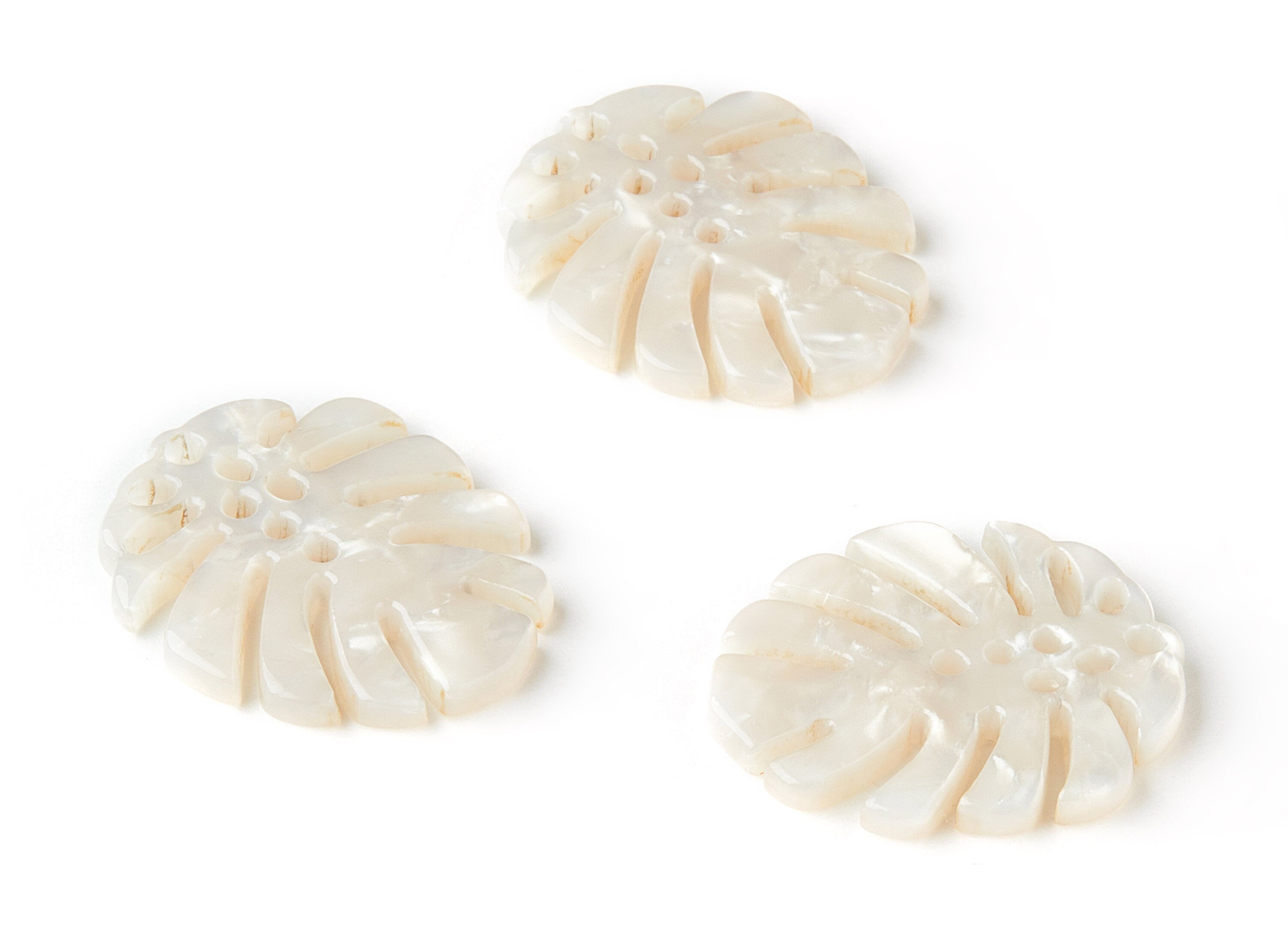 Acetate Monstera Charms - Monstera Earring and Pendant - Earring Findings  - Color Code: A12 - 25.56x21.69x2.51mm - AC1601-A12 - DOMEDBAZAAR