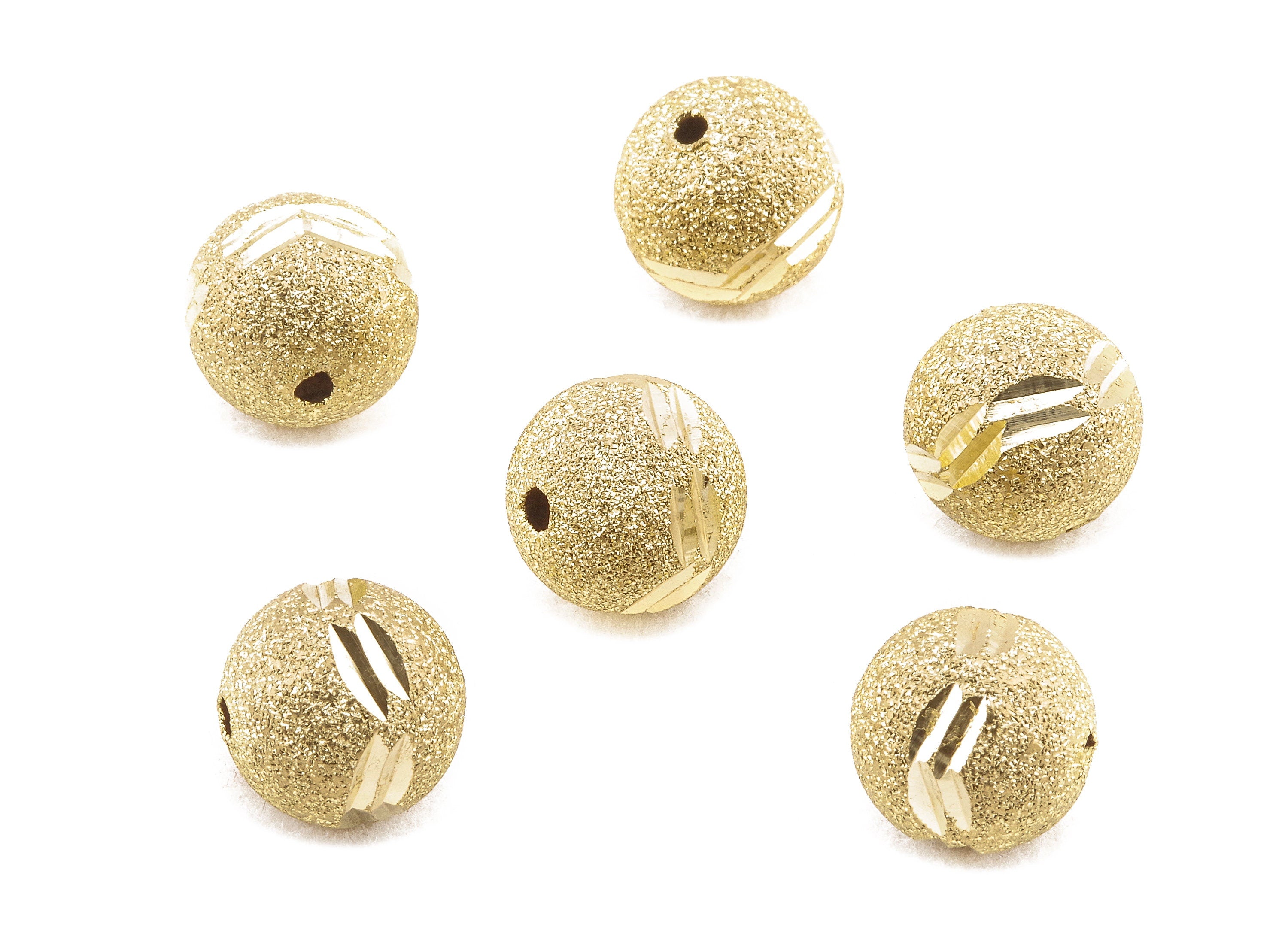 Brass Spacer Ball Beads - Raw Brass Spacer Ball Beads - Necklace Beads - Earring Findings - Jewelry Supplies - 12.13x11.75mm - PP2328 - DOMEDBAZAAR