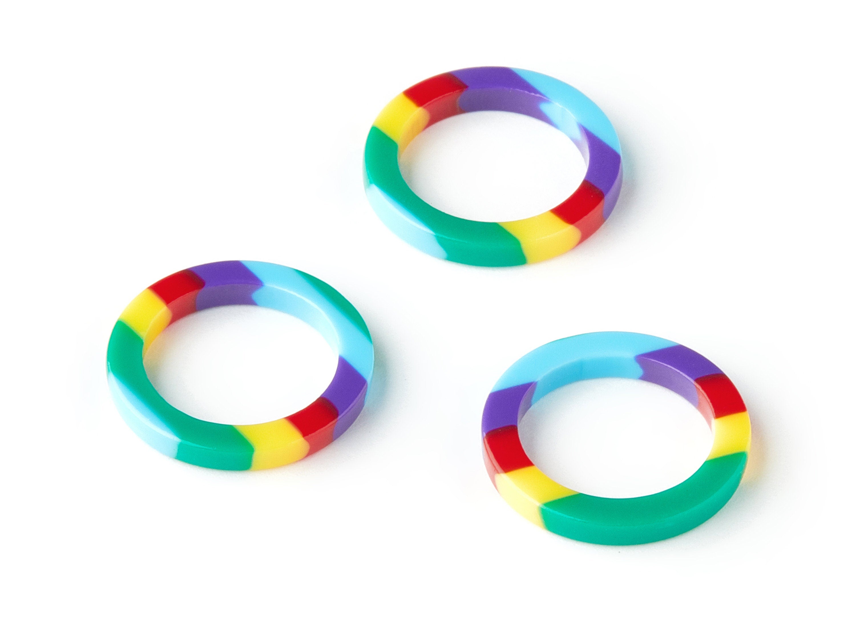 Acetate Circle Earring Charms - Circle Pendant - Earring Findings - Jewelry Supplies - Color Code: A115 - 19.1x19.1x2.75mm - AC1196-A115 - DOMEDBAZAAR