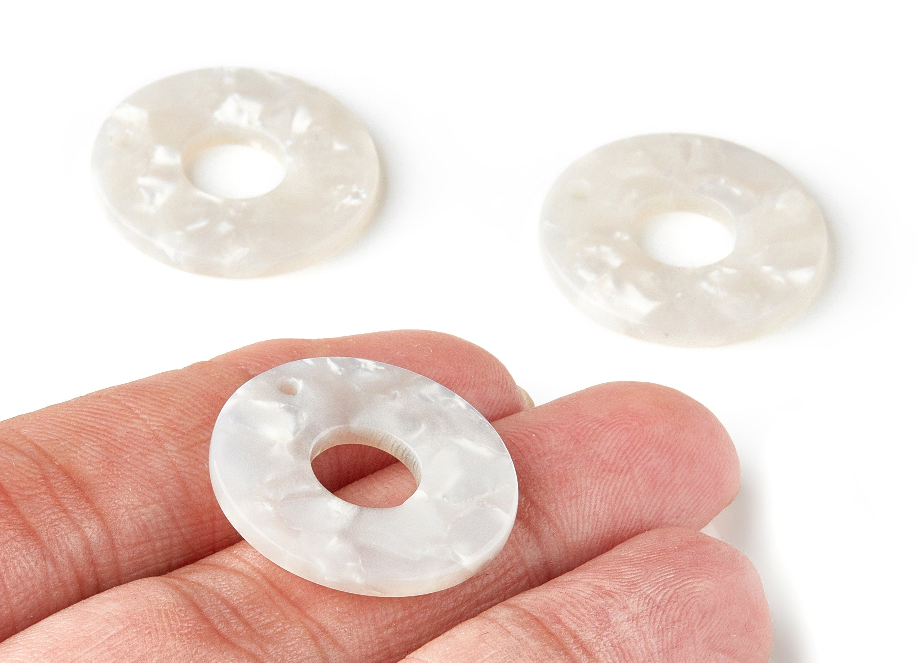 Acetate Circle Charms - Round Earring and Pendant - Jewelry Supplys  - Color Code: A12 - 24.87x24.87x 2.62mm - AC1603-A12 - DOMEDBAZAAR