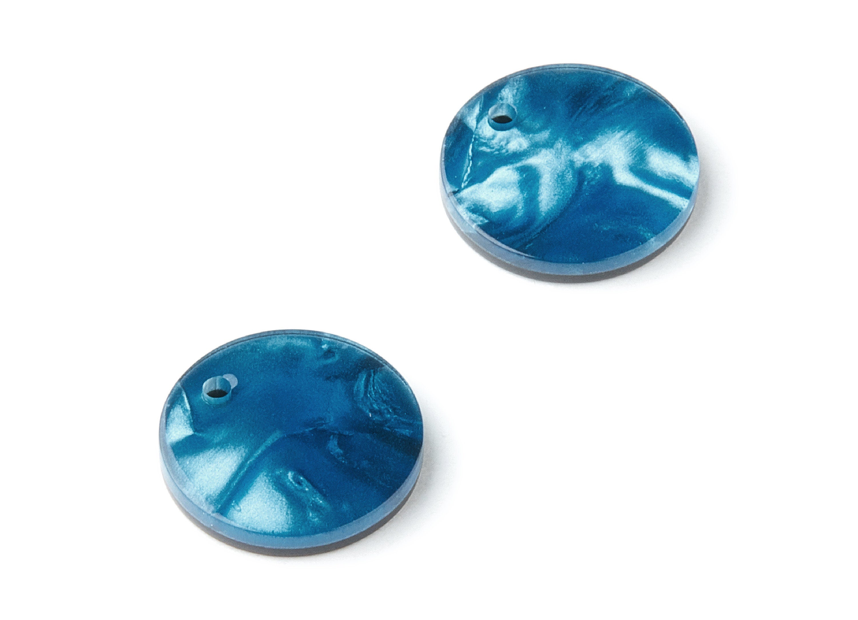 Acetate Round Charms - Coin Earring and Pendant - Earring Findings - Jewelry Supplys - Color Code: A233 - 16.09x16.09x2.64mm - AC1107K - DOMEDBAZAAR
