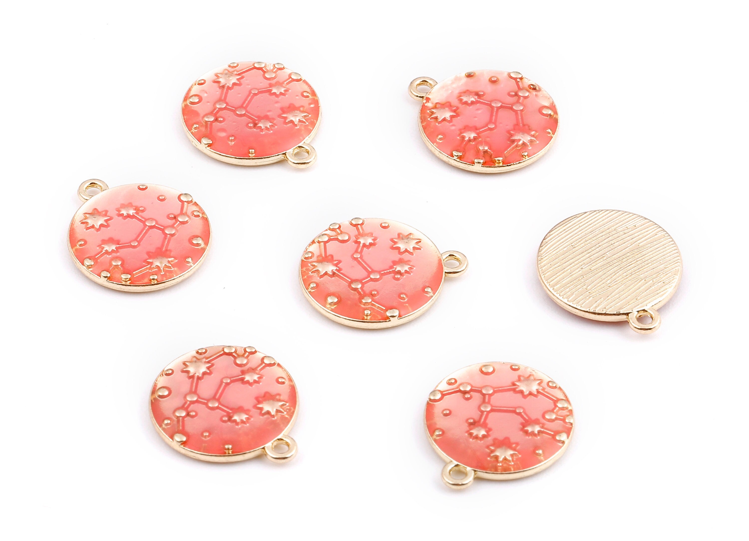Alloy Planet Charms - Zinc Alloy Planet Earrings - Star Enamel Pendant - Necklace Pendant - 16.84x14.48x2.2mm - ZZ1414A - DOMEDBAZAAR